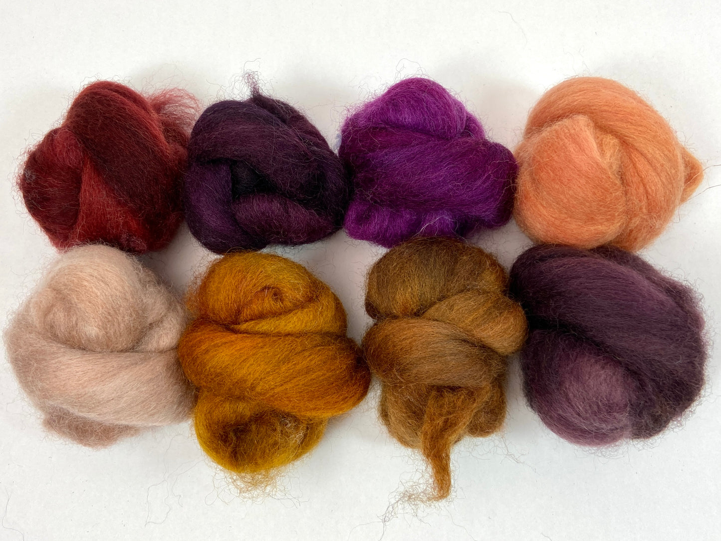 Combo Pack - 4 oz, Corriedale wool combed top, roving, spinning fiber, handspinning, felting, wool, 1205-02
