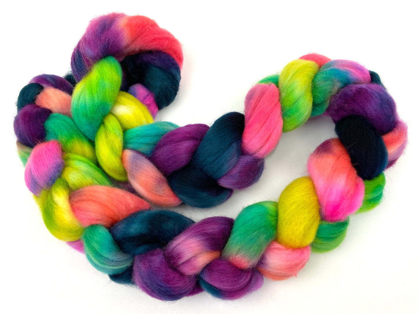 Drama Queen SC - 4 oz hand painted wool combed top, roving, spinning fiber, handspinning, felting