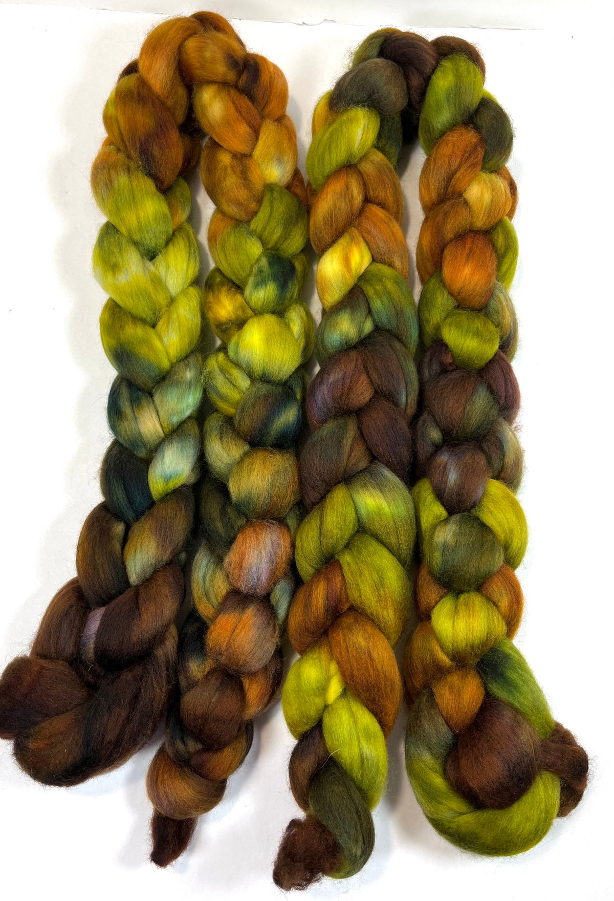 Country Road SC - 4 oz hand painted wool combed top, roving, spinning fiber, handspinning, felting