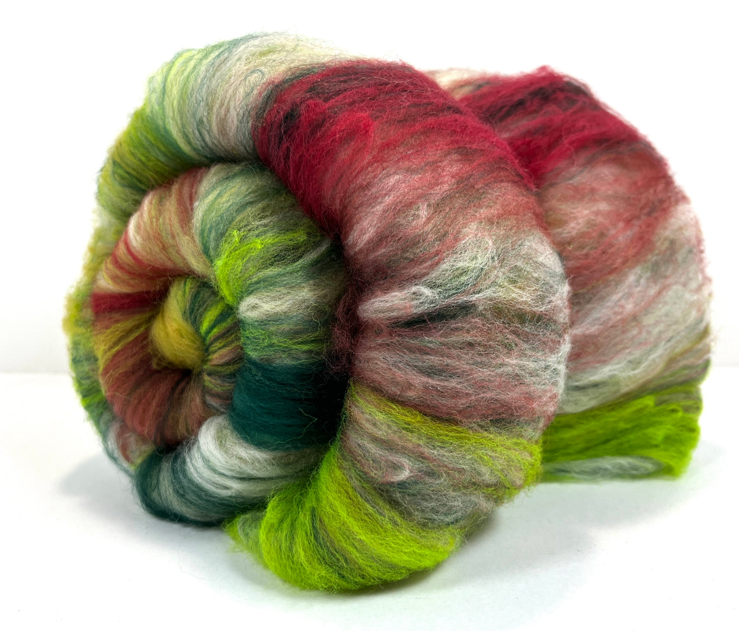 Crayon Box Batt 0826-01 - 3.4 oz Soft wool, NO SPARKLE, spinning fiber, drumcarded, handspinning, nuno, felting wool