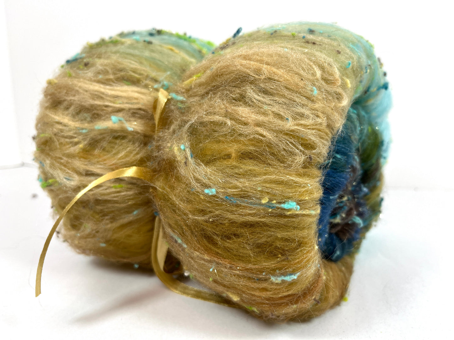 Sherwood Forest Batt 1228-04, 2.4 oz, 18.5 micron Merino wool, silk, spinning fiber, felting wool, weaving fiber