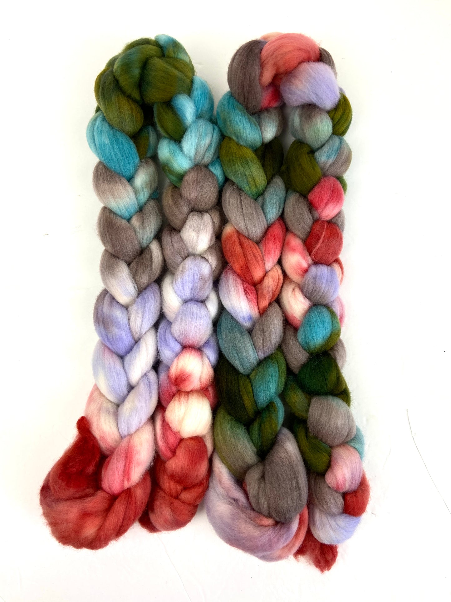Shadow Rose SC - 4 oz hand wool combed top, roving, spinning fiber, handspinning, felting