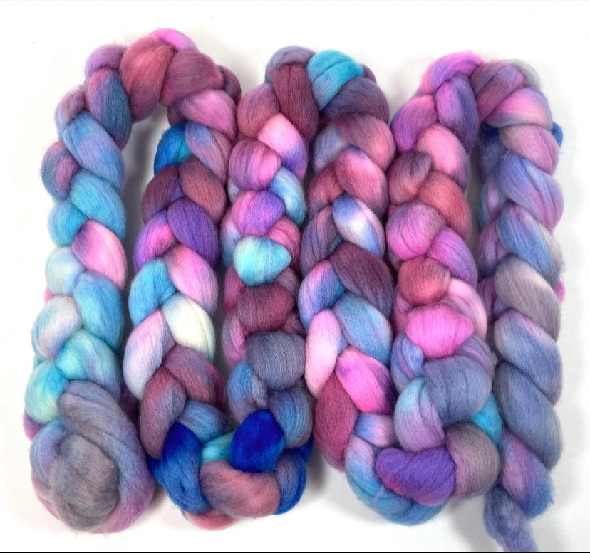 Day’s End 1003-01 - 10.4 oz Polwarth wool combed top, roving, spinning fiber, handspinning, felting, crochet, weaving, art yarn