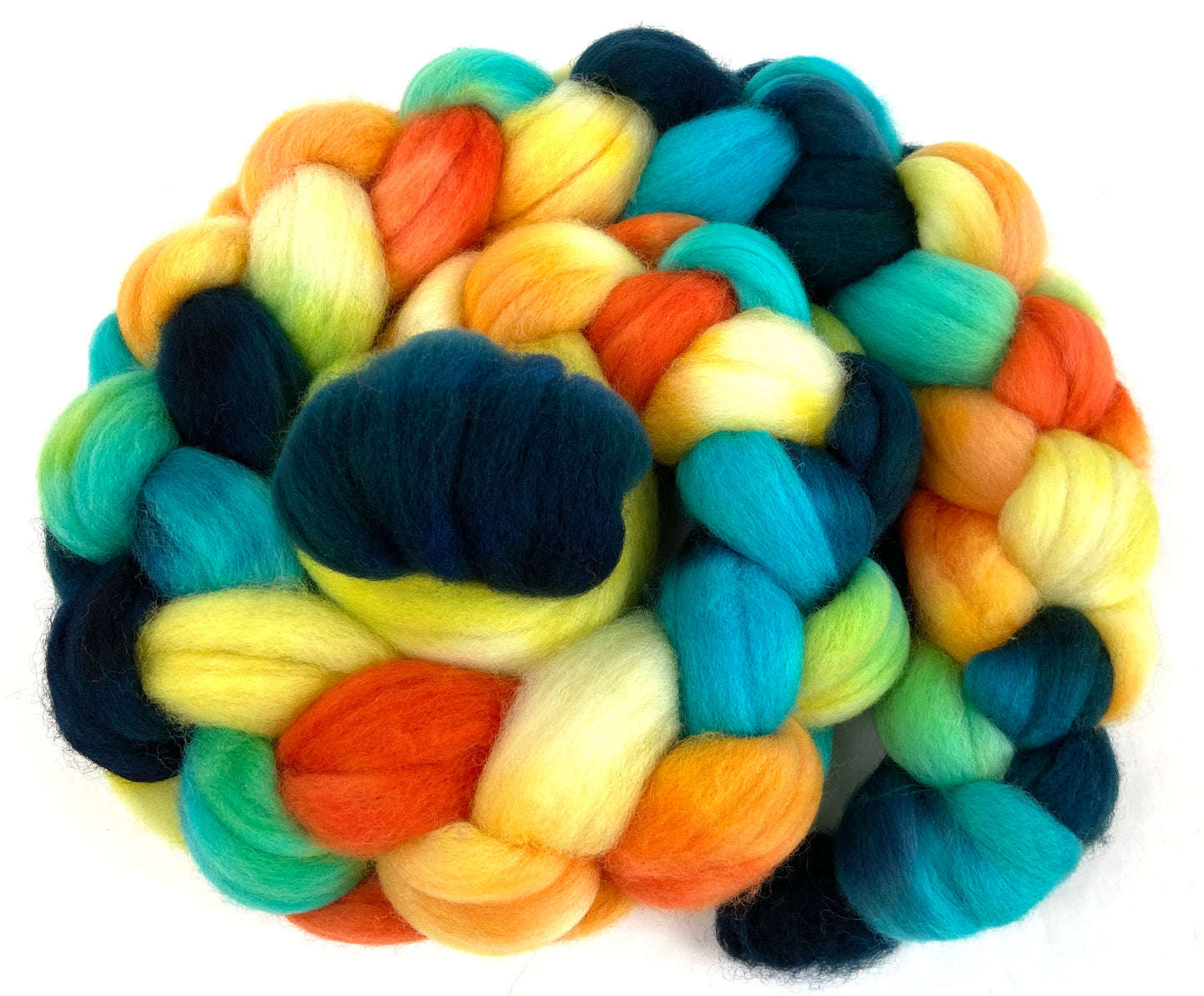 Ironic Grooves SC - 4 oz hand painted wool combed top, roving, spinning fiber, handspinning, felting