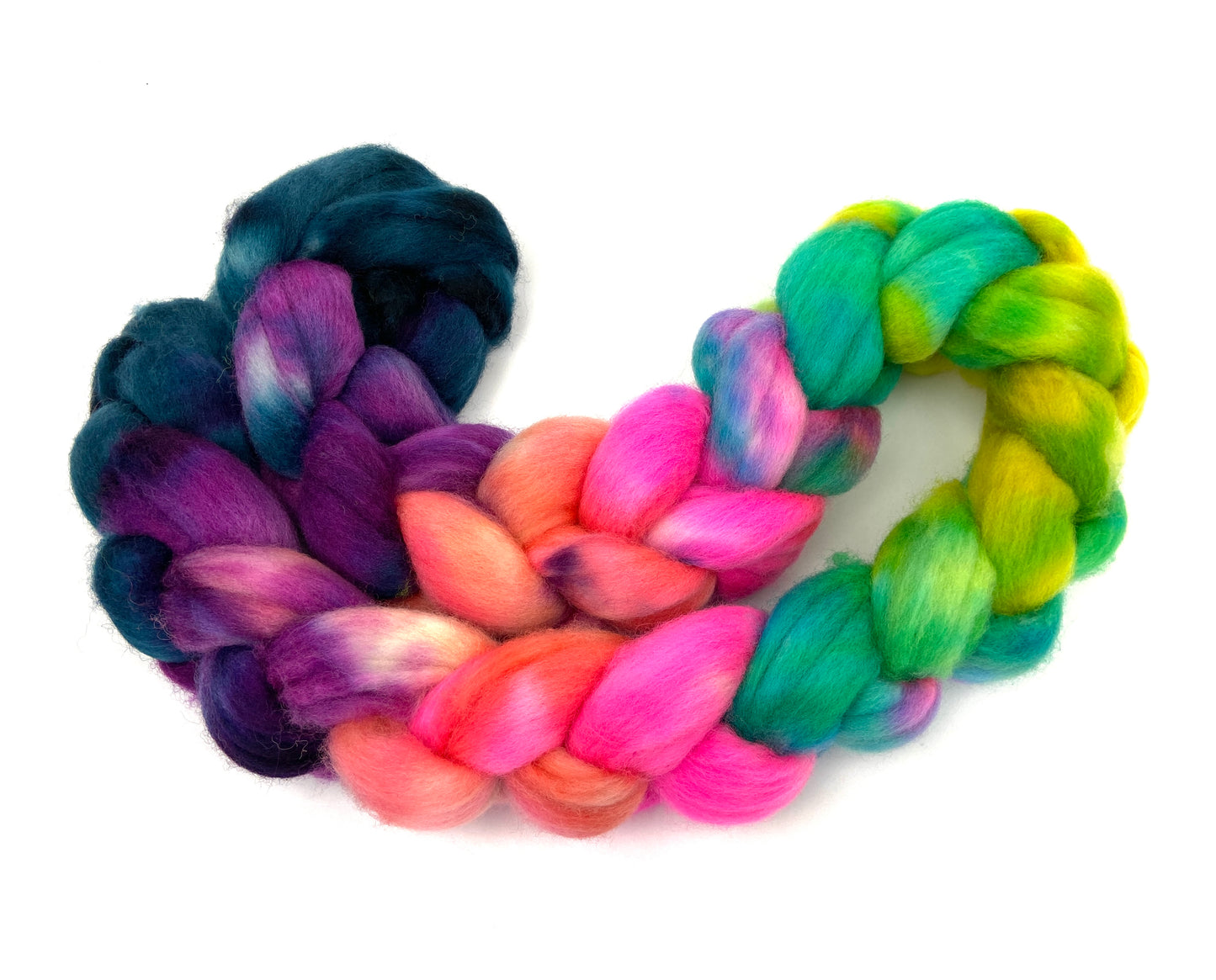 Drama Queen MG - 4 oz hand painted wool combed top, roving, spinning fiber, handspinning, felting