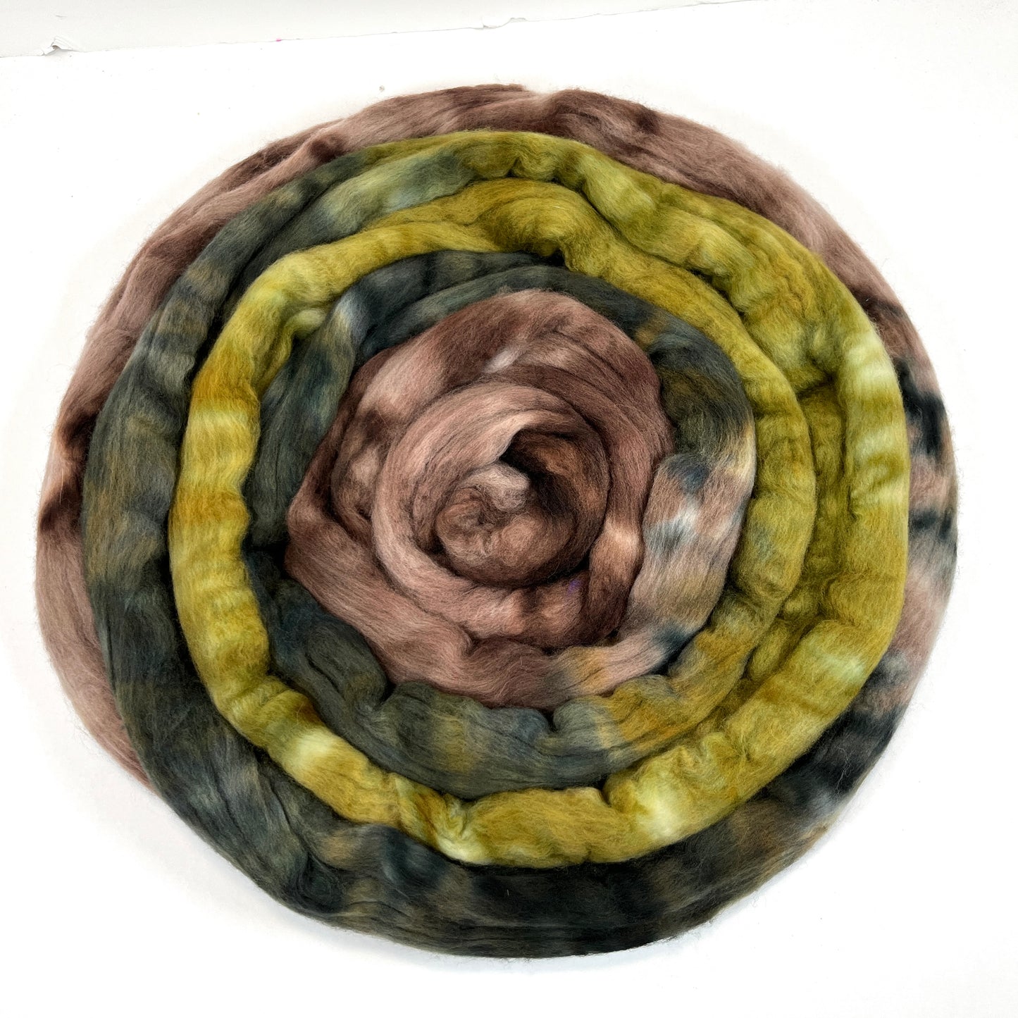 Peat Bog Half Strength MG - 4 oz 18.5 micron Merino combed top, roving, spinning fiber, handspinning, felting, needle felting, weaving supplies