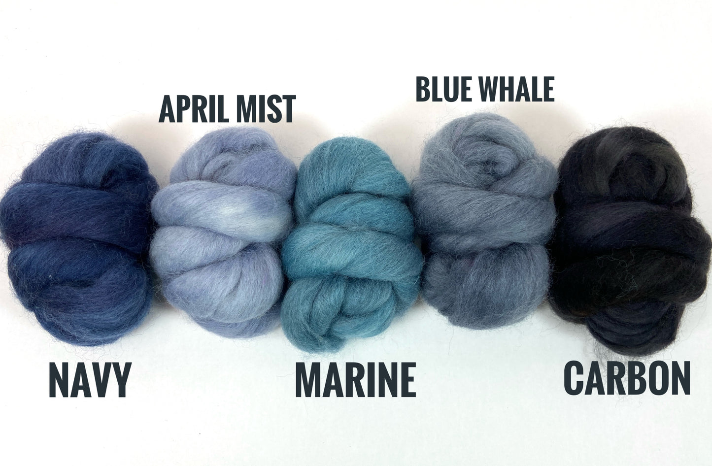 Combo Pack - 5 oz, Corriedale wool combed top, roving, spinning fiber, handspinning, felting, wool, 1123-04