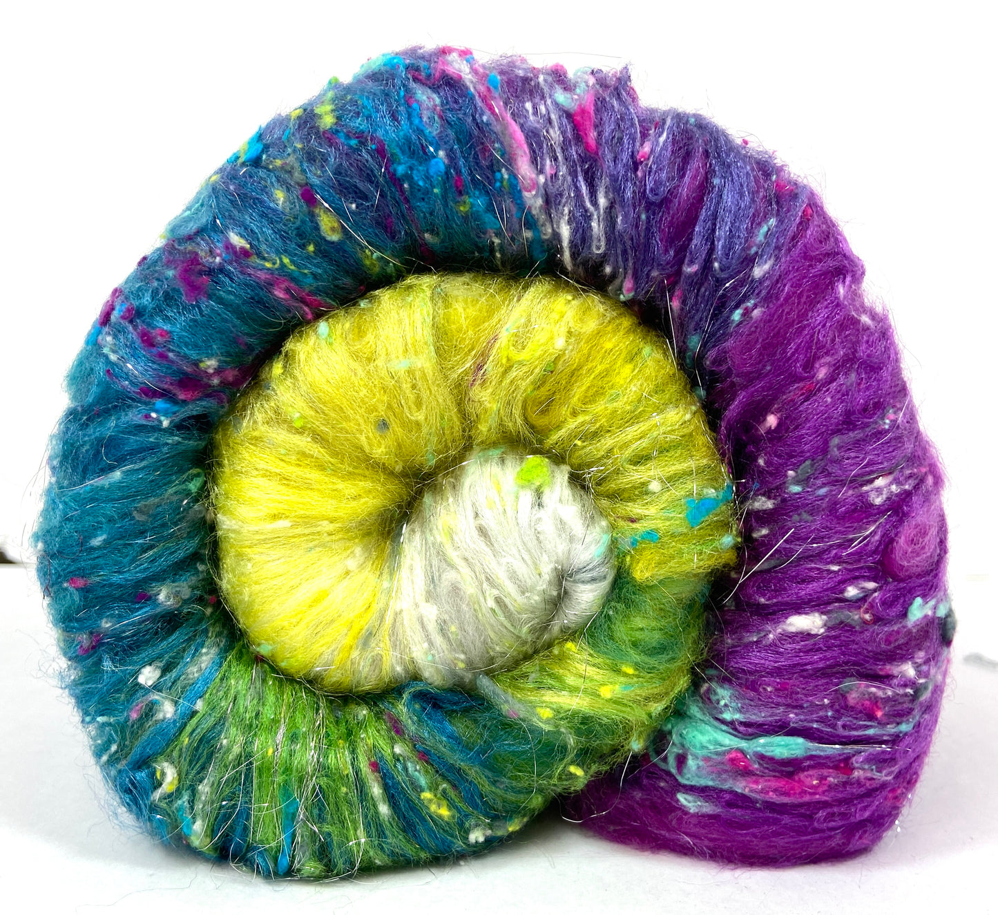 Abandon Batt 0921-05 - 3.1 oz 18.5 micron Merino wool, silk, noils, spinning fiber, handspinning, nuno, felting wool, weaving