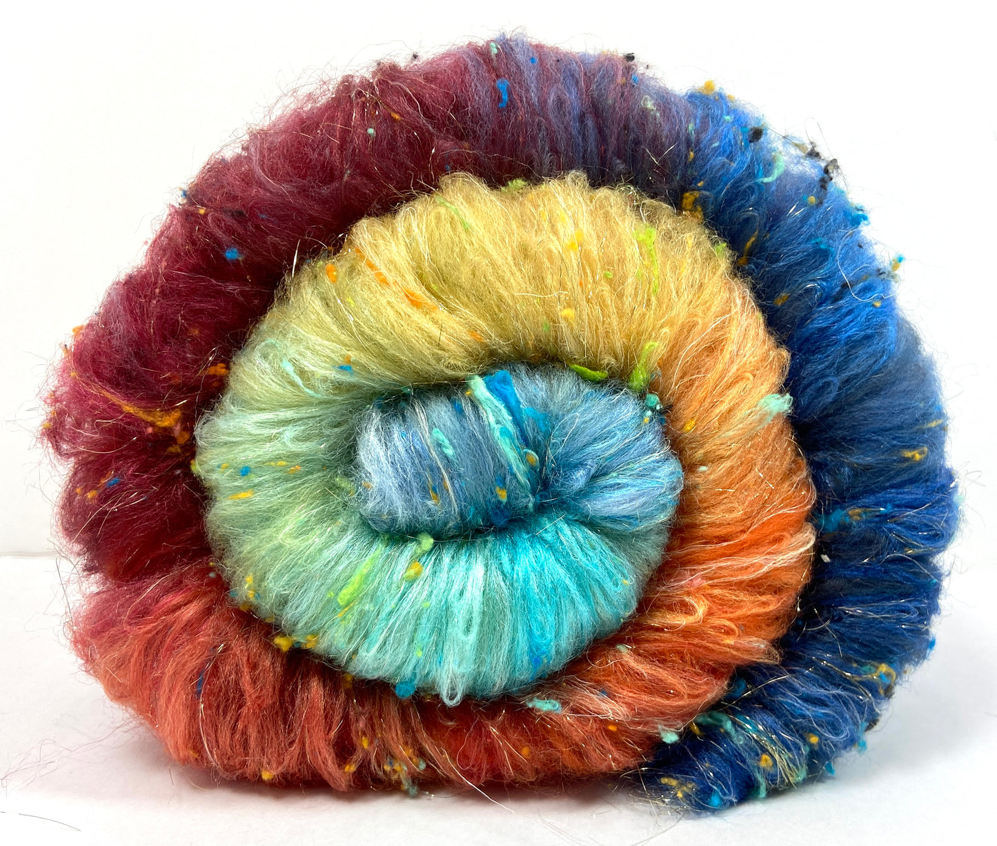Good Intentions Batt 1012-09 - 2.9 oz Falkland Merino wool, silk, noils, spinning fiber, drumcarded, handspinning, nuno, felting wool