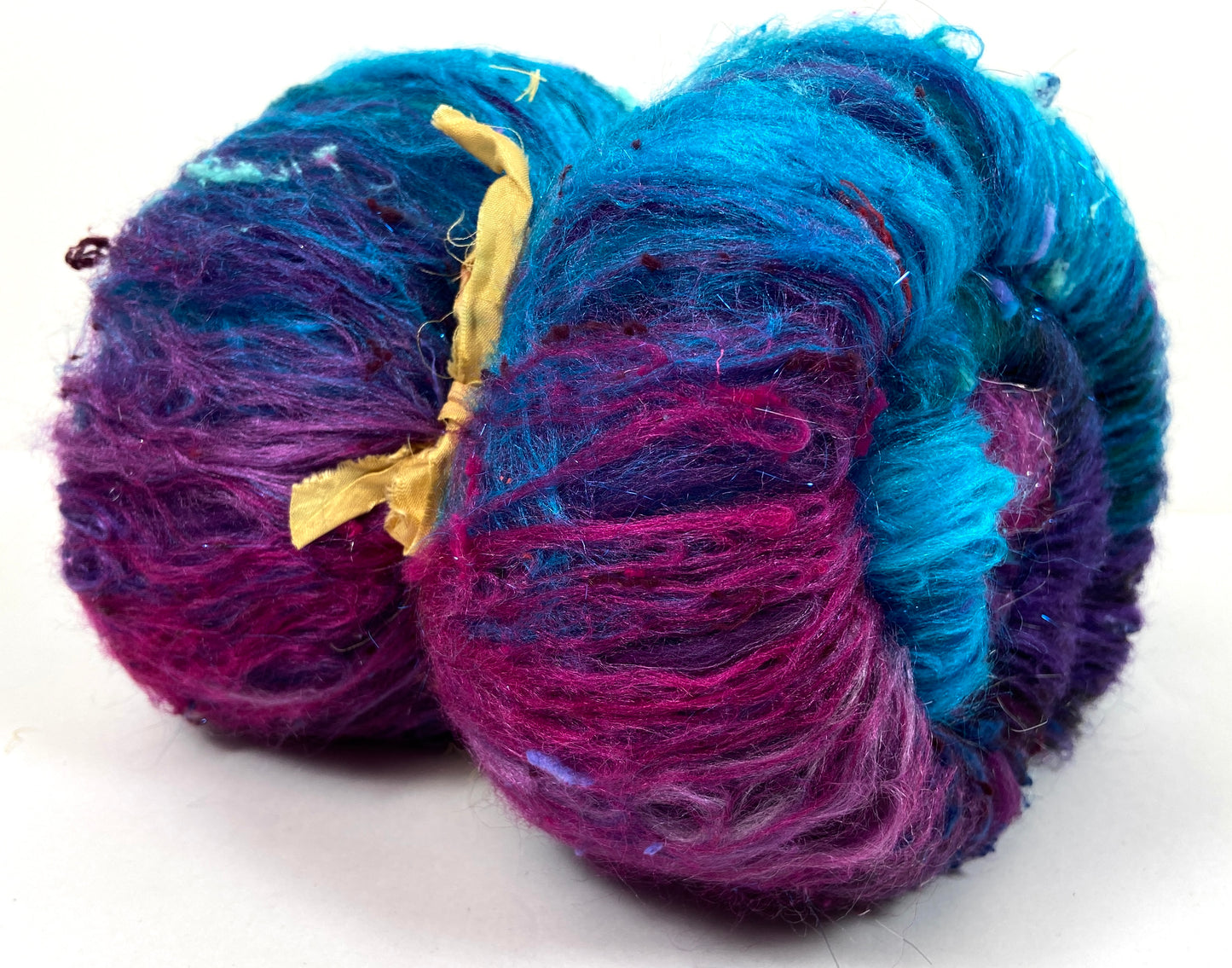 The Darkness Batt 1018-02- 2.5 oz Targhee wool, silk, noils, spinning fiber, drumcarded, handspinning, nuno, felting wool, weaving
