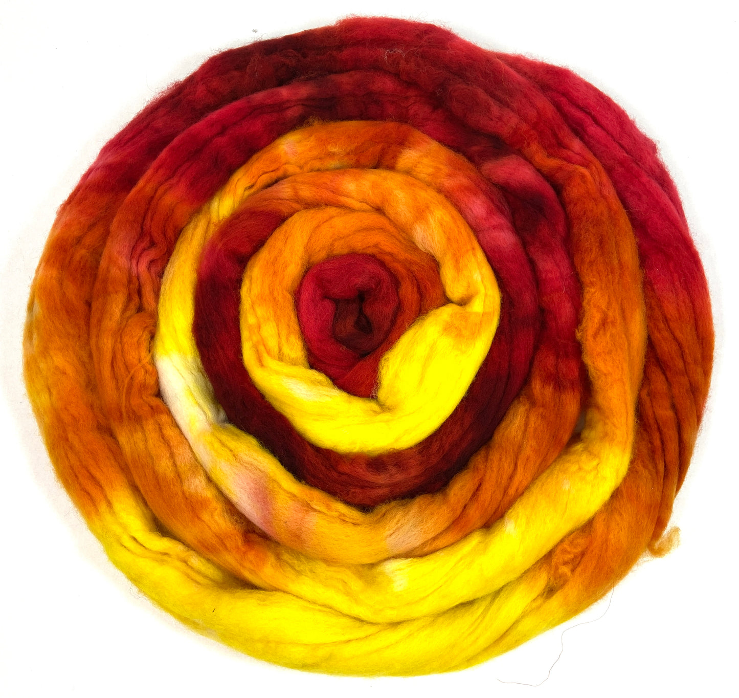 Dragon’s Breath SC - 4 oz hand painted wool combed top, roving, spinning fiber, handspinning, felting