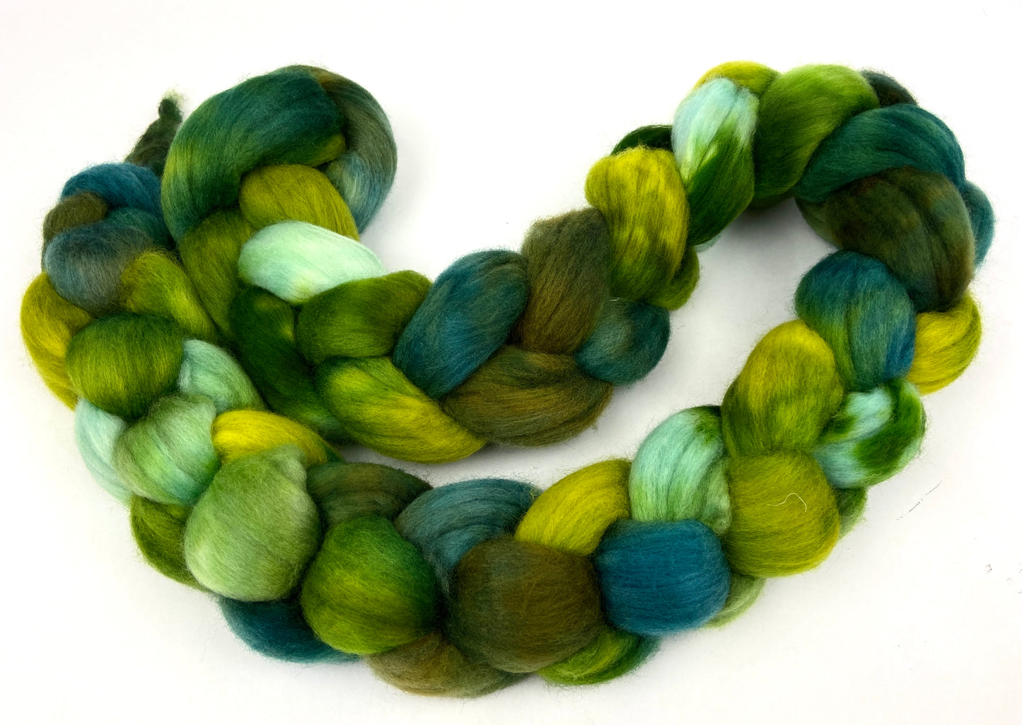 Emerald Isle SC - 4 oz hand painted wool combed top, roving, spinning fiber, handspinning, felting