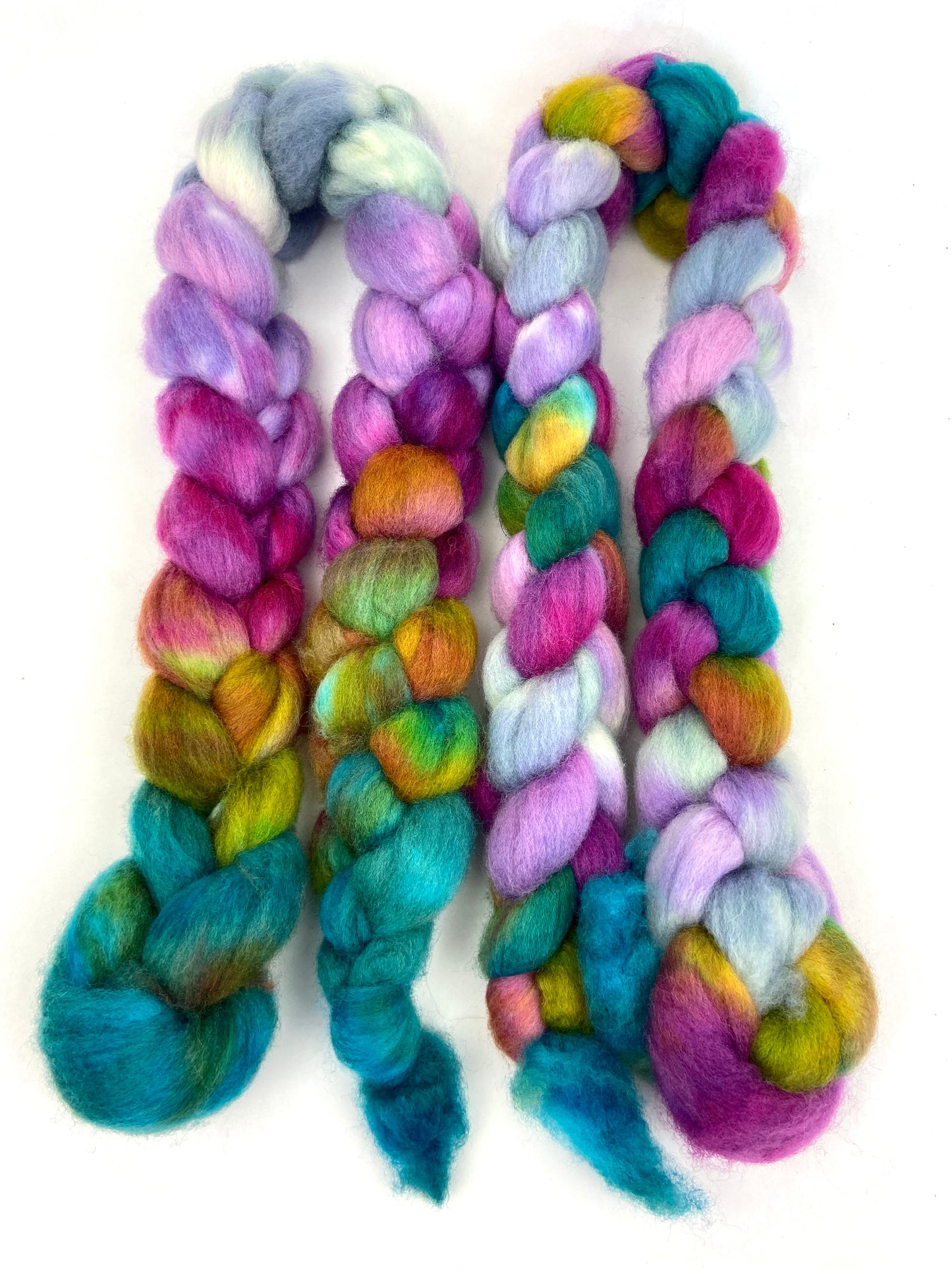 Melody SC - 4 oz hand painted wool combed top, roving, spinning fiber, handspinning, felting