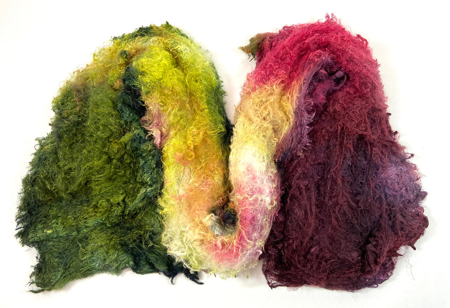 Silk Laps, Victoriana, 1.5 oz, mulberry silk, nuno, wet felting, spinning fiber, art yarn, handspinning, felting fiber, corespinning