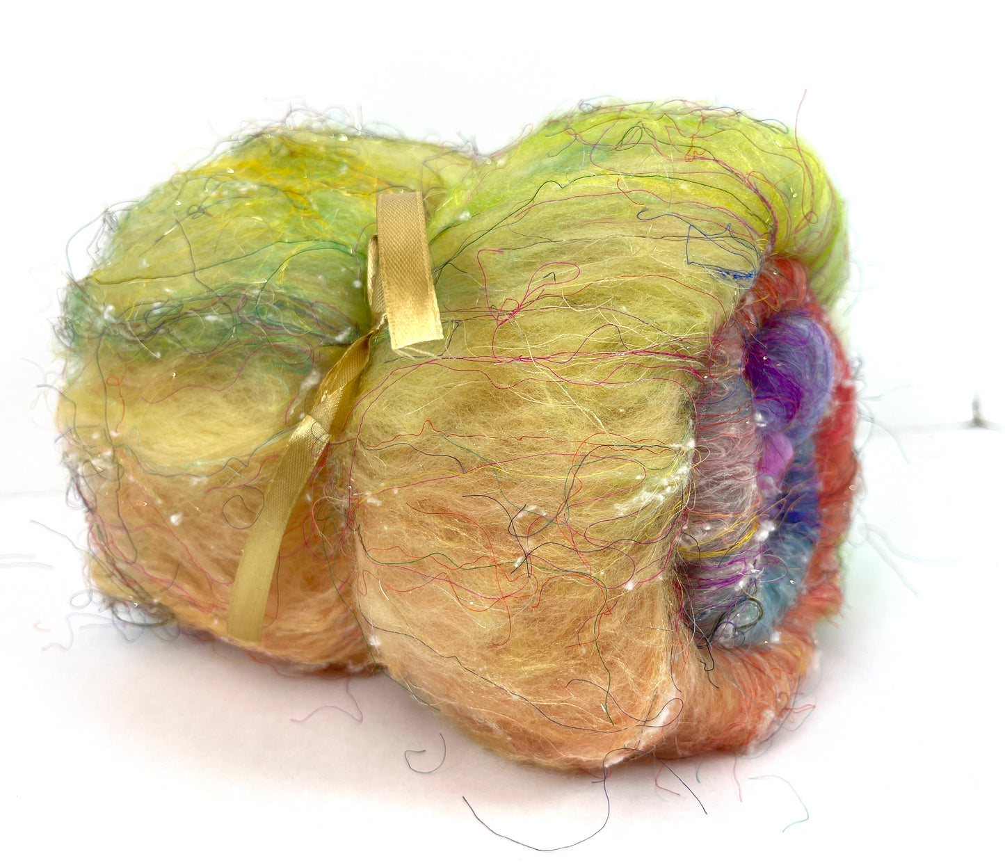 Day’s End Batt 0111-02B, 2.8 oz, Falkland Merino wool, silk, spinning fiber, felting wool, weaving fiber