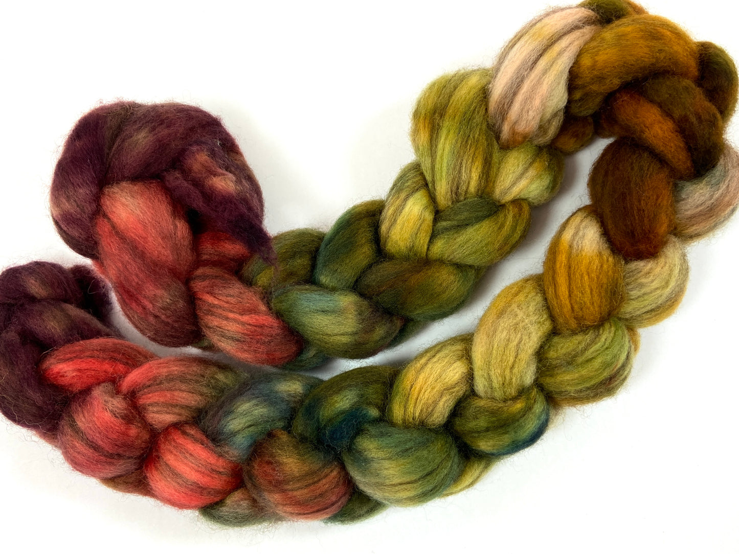 Renaissance MG - 4 oz BFL Swirl wool combed top, roving, spinning fiber, handspinning, felting, needle felting, weaving supplies