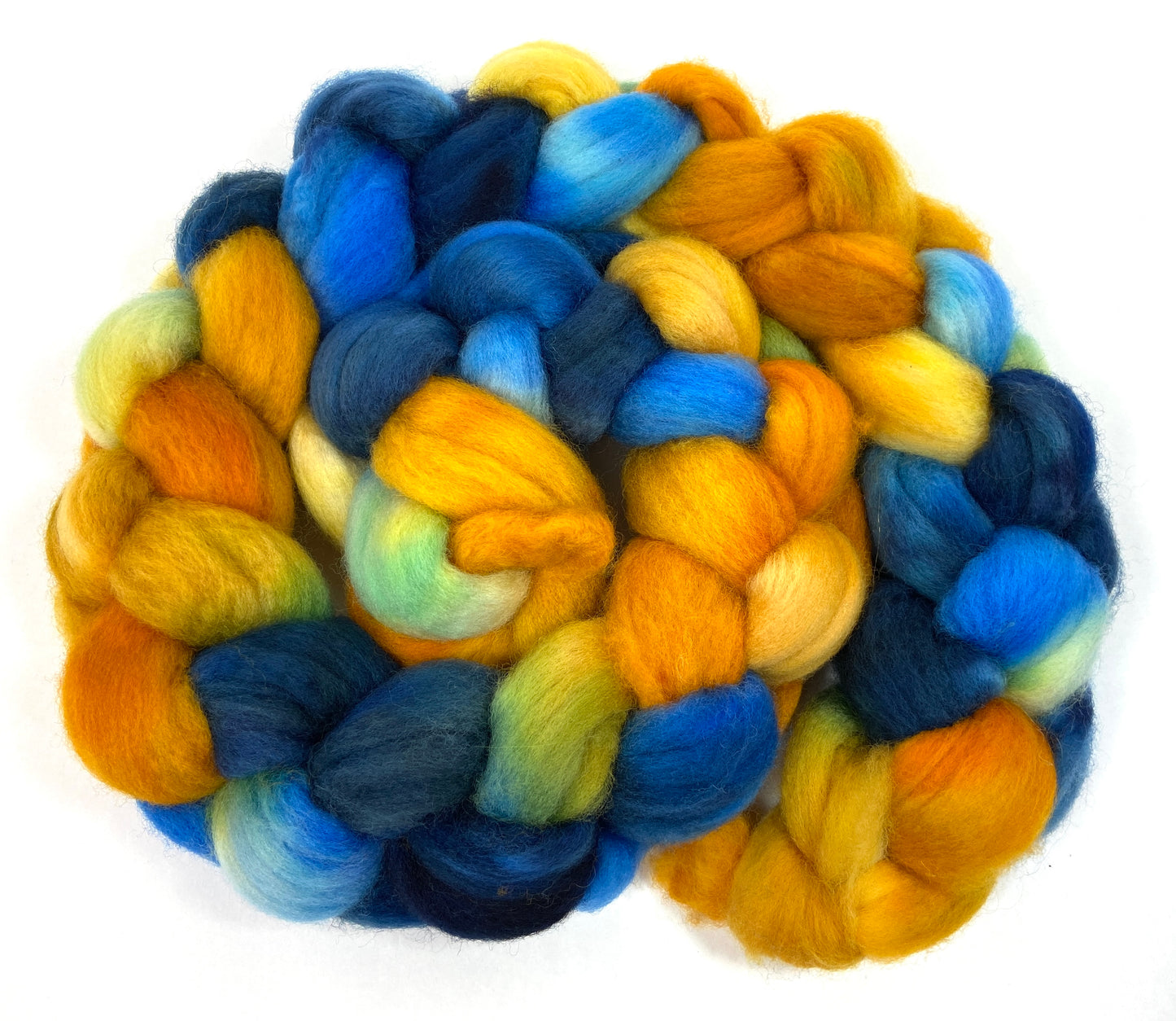 Starry Night SC - 4 oz hand painted wool combed top, roving, spinning fiber, handspinning, felting