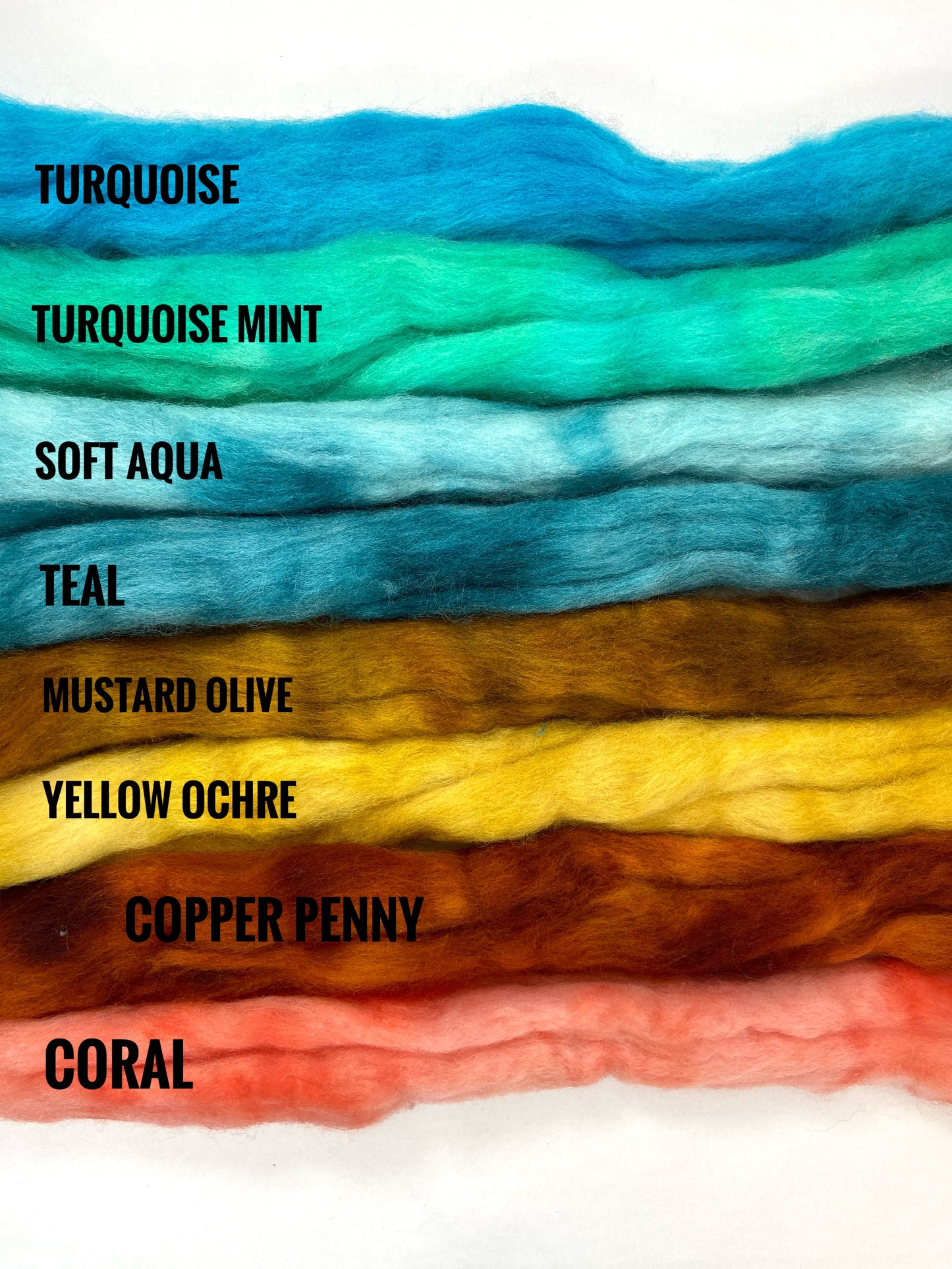 Combo Pack - 4 oz, Corriedale wool combed top, roving, spinning fiber, handspinning, felting, wool, 1123-03