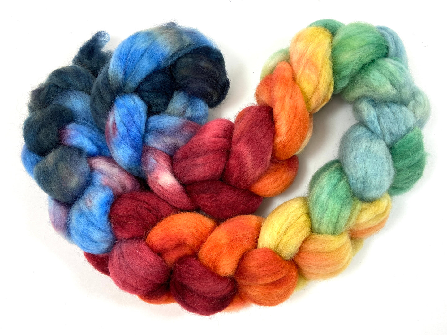Good Intentions MG - 4 oz hand painted wool combed top, roving, spinning fiber, handspinning, felting