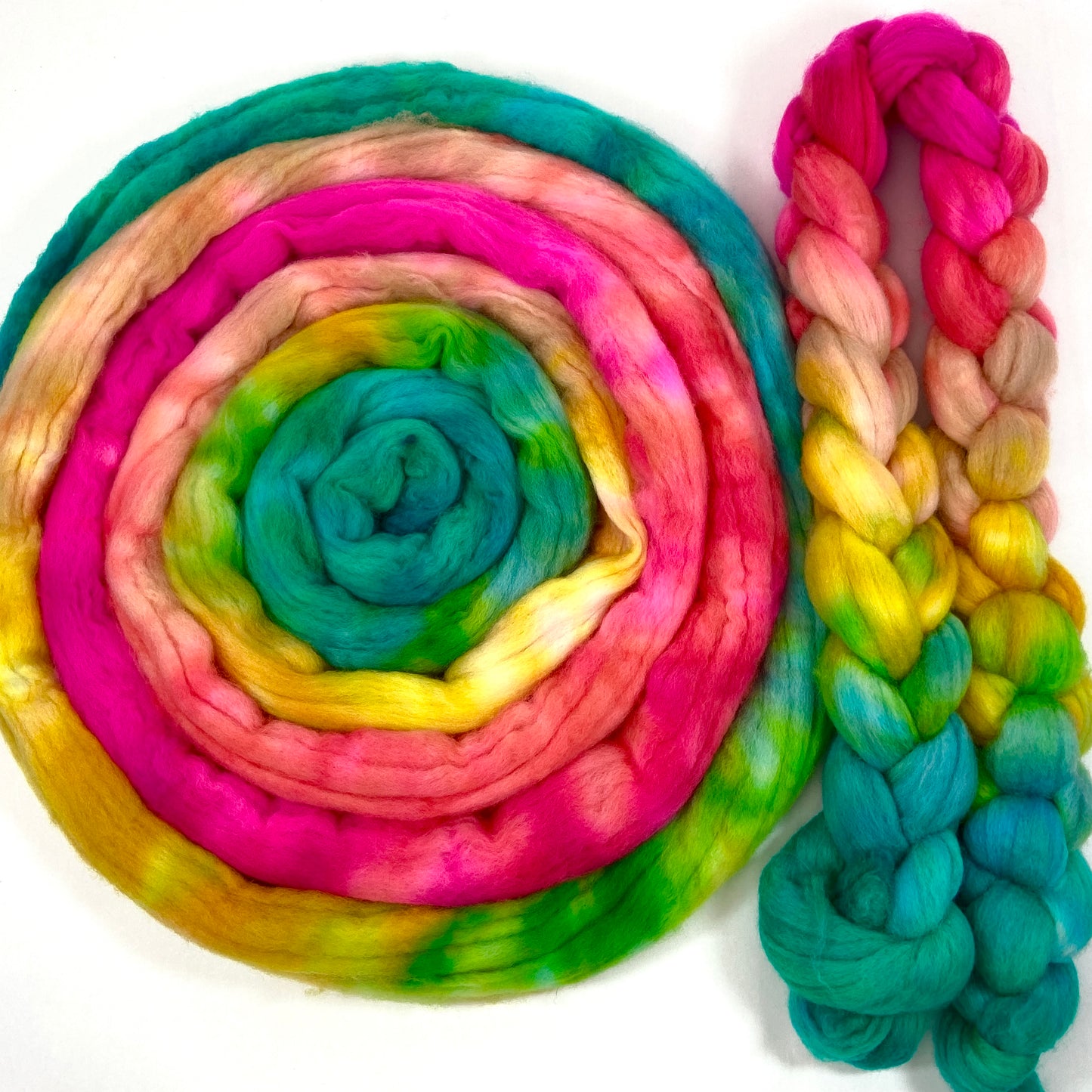 Limited Edition 1218-02 - 4 oz Polwarth wool combed top, roving, spinning fiber, handspinning, felting, needle felting, weaving supplies