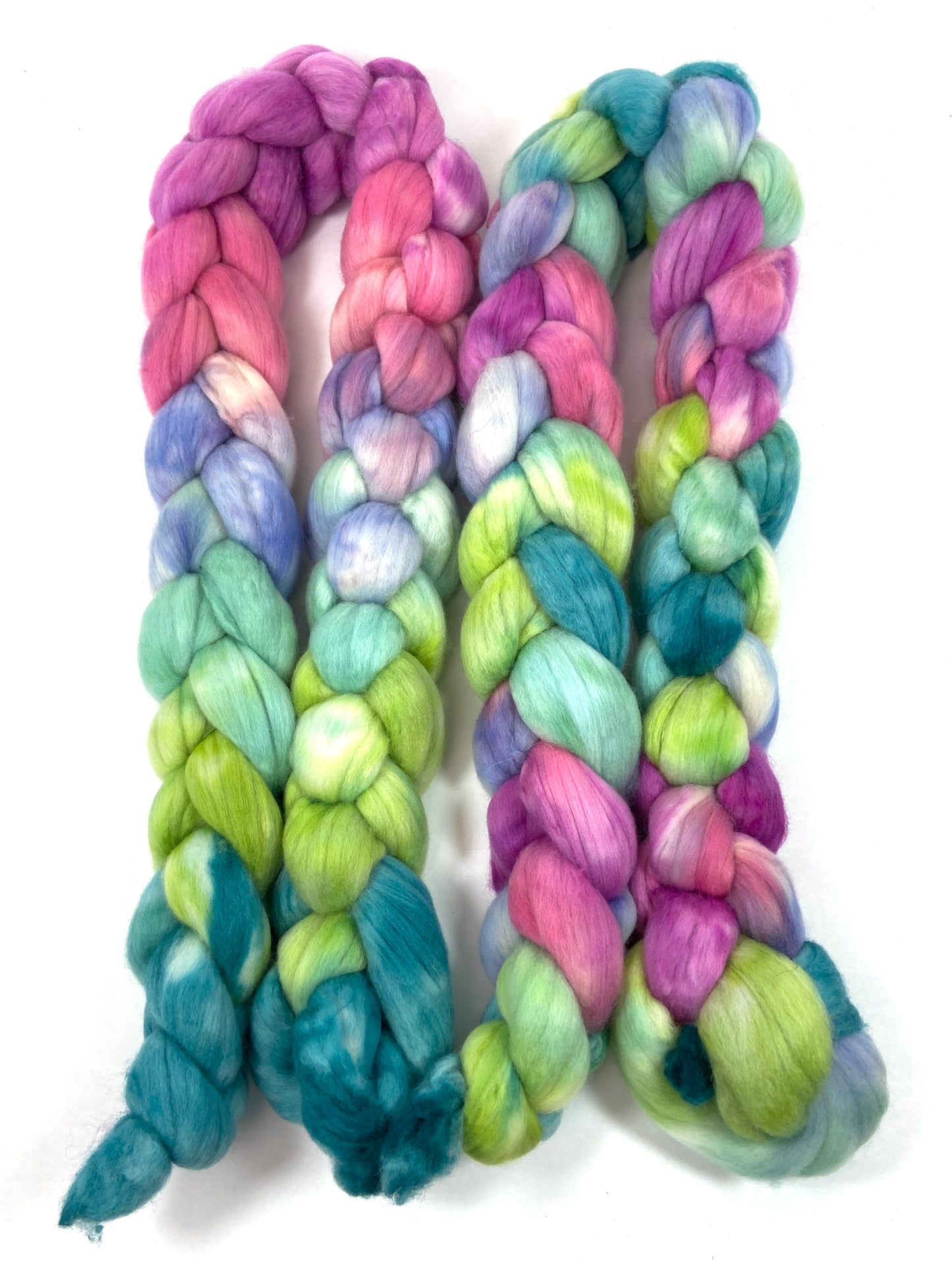 Betty MG - 4 oz hand painted wool combed top, roving, spinning fiber, handspinning, felting