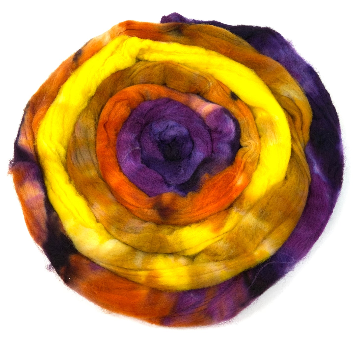 Troubadour MG - 4 oz hand painted wool combed top, roving, spinning fiber, handspinning, felting