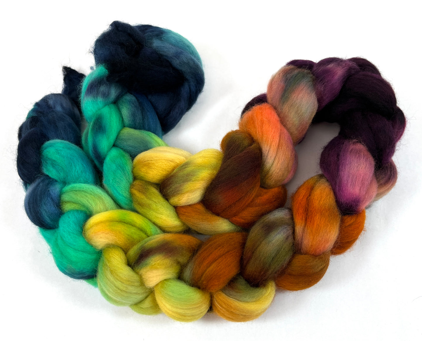 Reverie MG - 4 oz hand painted wool combed top, roving, spinning fiber, handspinning, felting