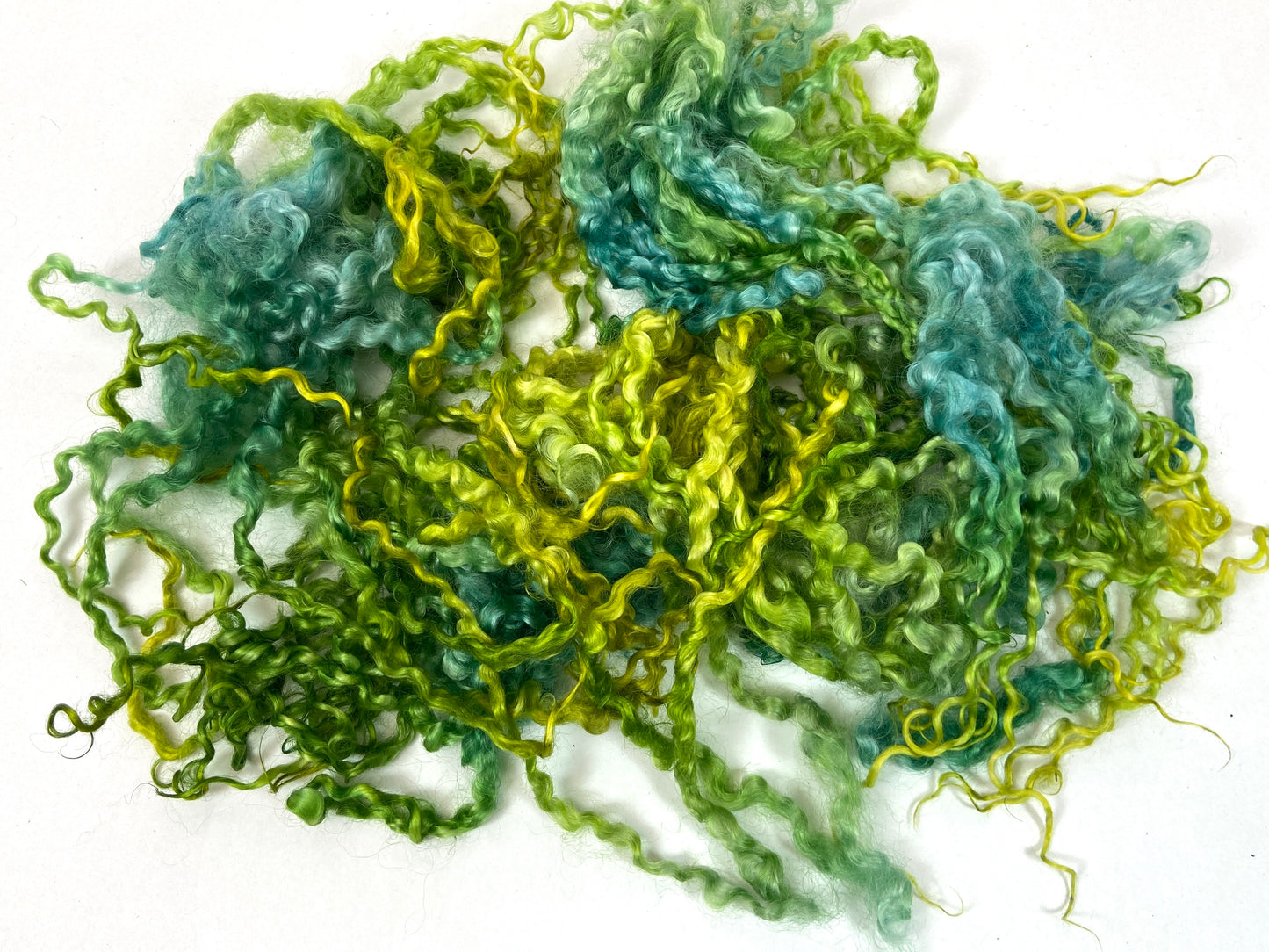 Wensleydale Locks, 6-7 inches long, super clean, spinning, felting, fiber art, doll hair, nuno, lockspun yarn 1117-01