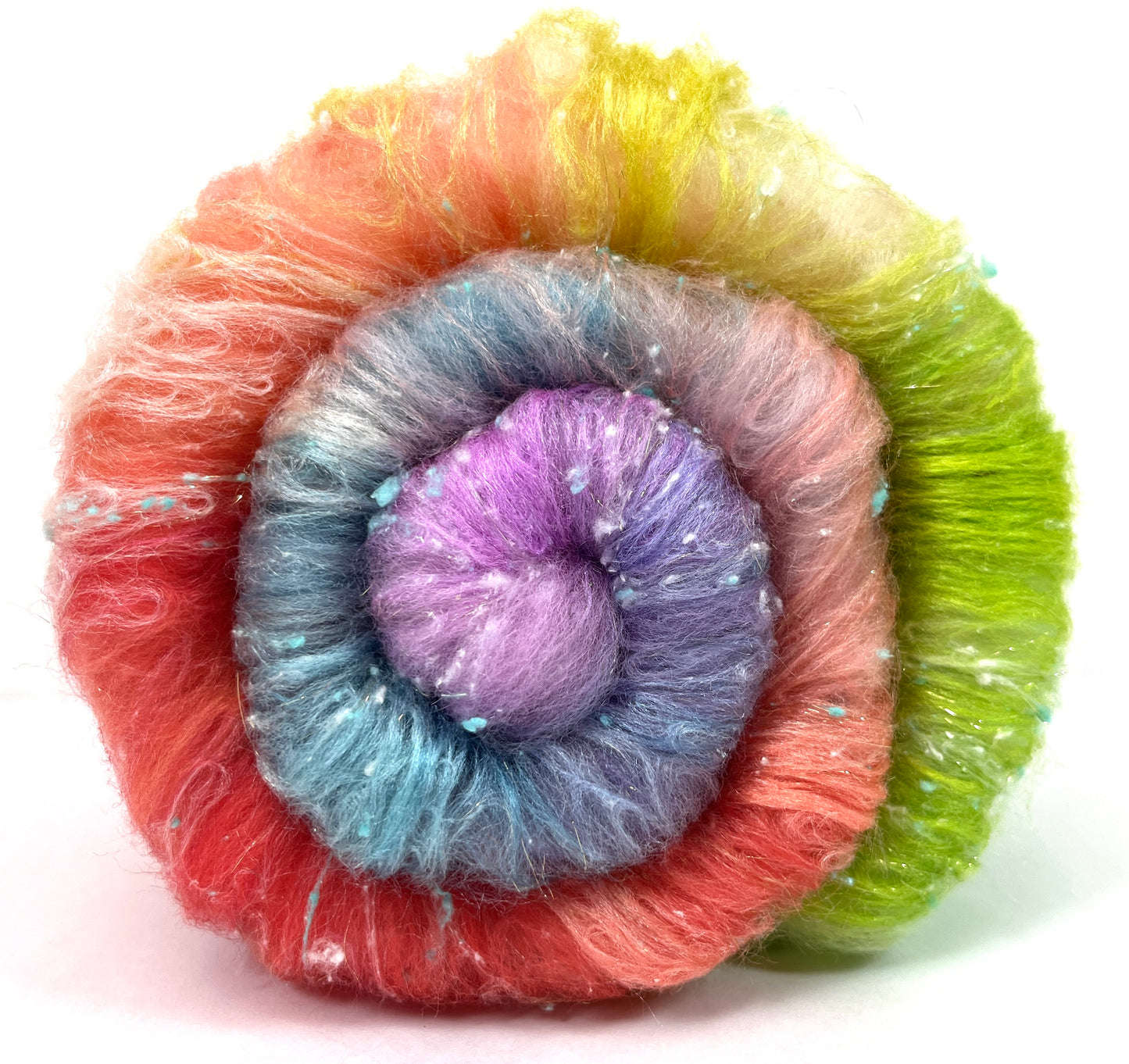 Day’s End Batt 0111-02A, 2.5 oz, Falkland Merino wool, silk, spinning fiber, felting wool, weaving fiber