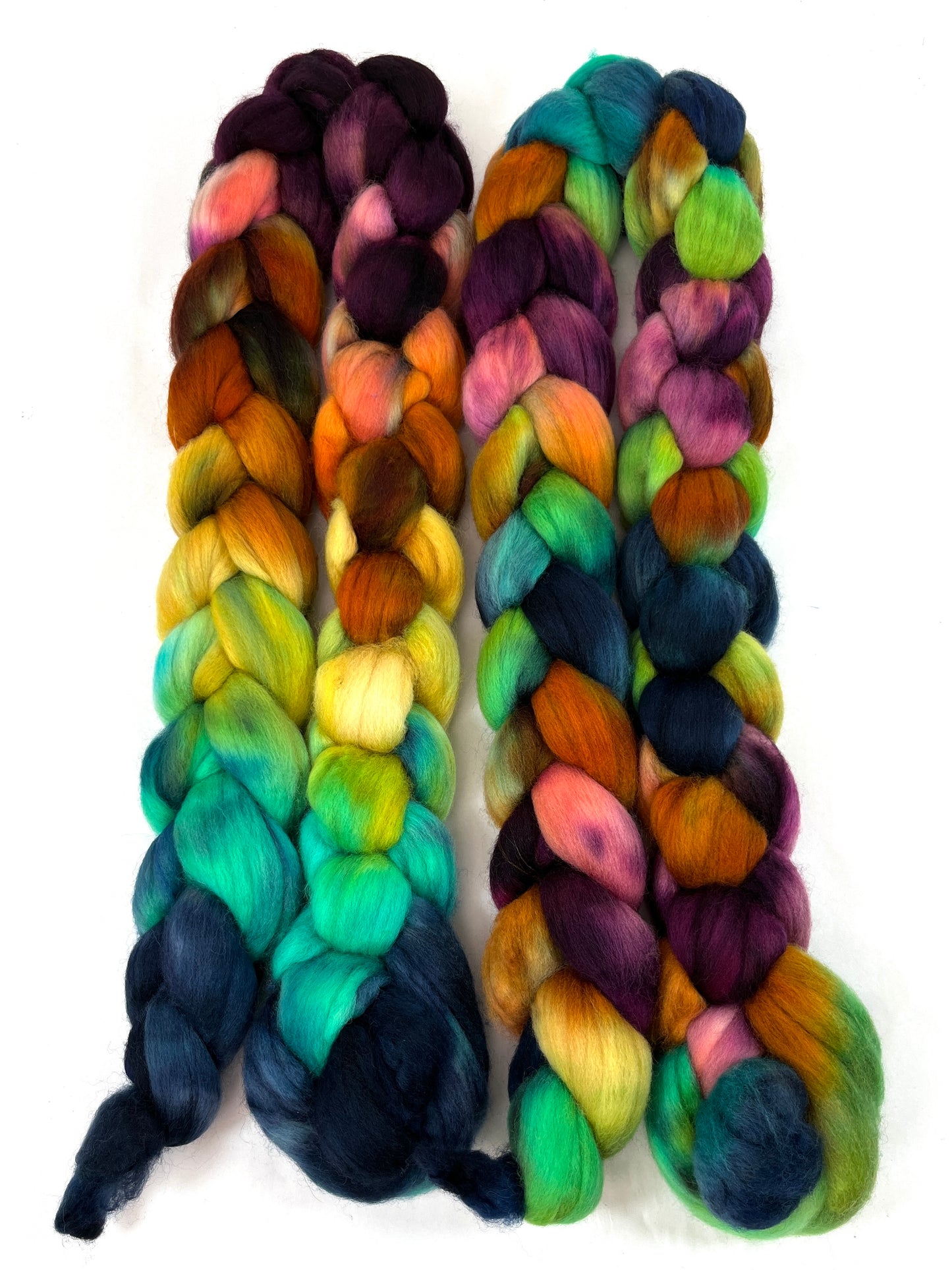 Reverie SC - 4 oz hand painted wool combed top, roving, spinning fiber, handspinning, felting