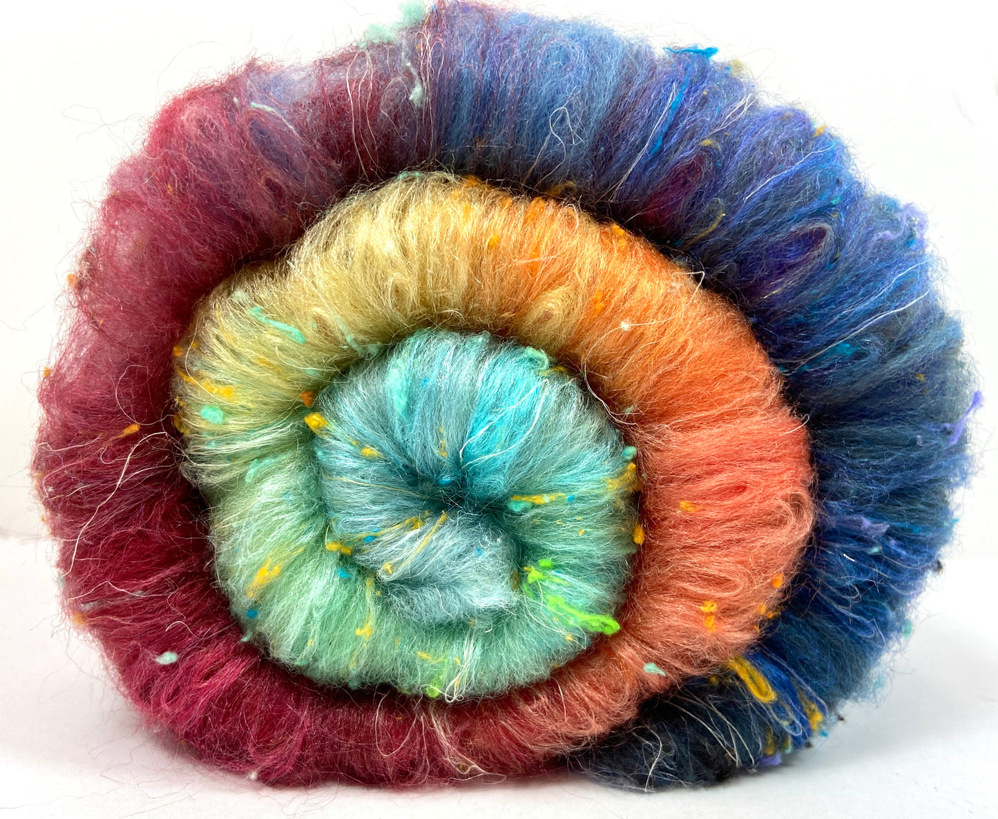 Good Intentions Batt 1013-01 - 2.9 oz BFL wool, silk, noils, spinning fiber, drumcarded, handspinning, nuno, felting wool