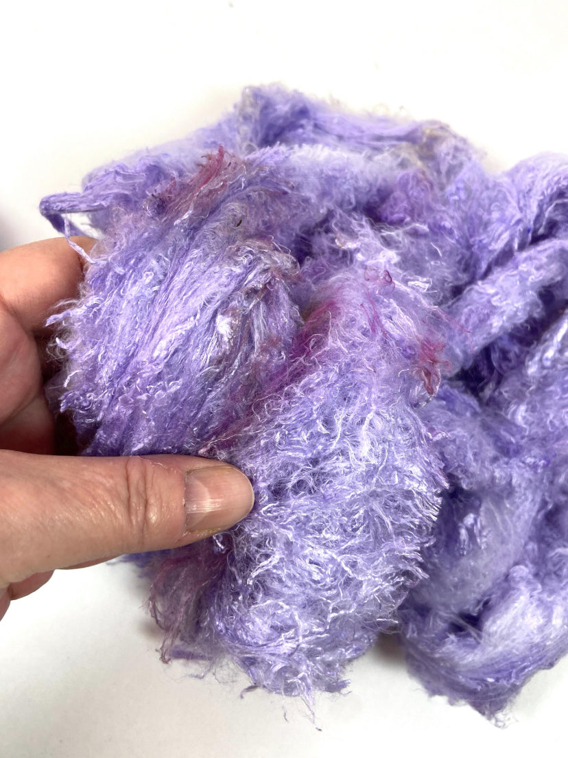 Silk Laps, Thistle, 1014-06, mulberry silk, nuno, wet felting, spinning fiber, art yarn, handspinning, felting fiber, corespinning