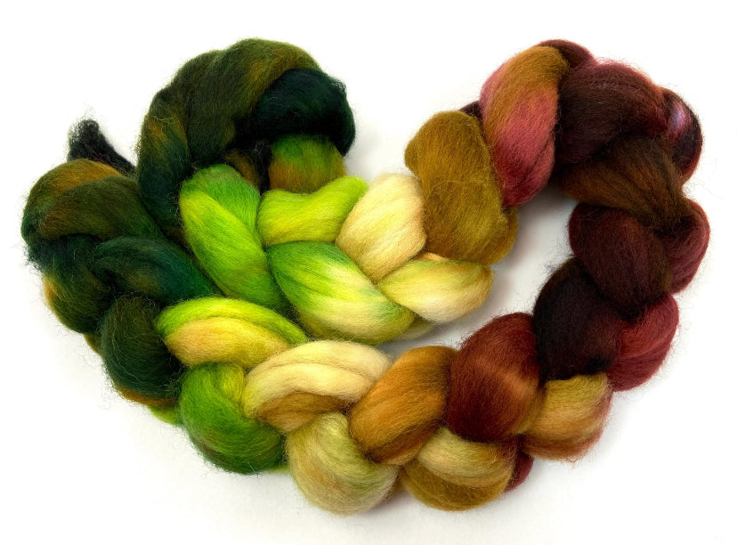 Arboreal MG - 4 oz Corriedale wool combed top, roving, spinning fiber, handspinning, felting, needle felting, weaving supplies
