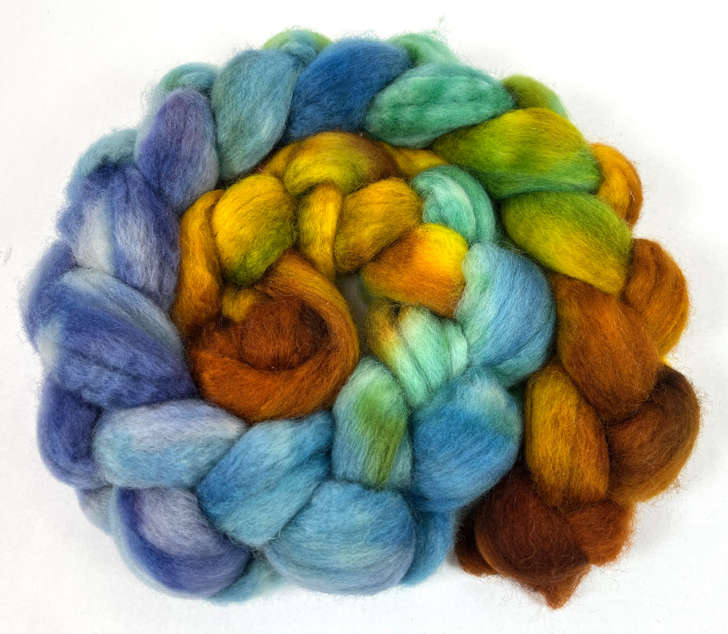 Gaia Braid - 4 oz BFL wool combed top, roving, spinning fiber, handspinning, felting