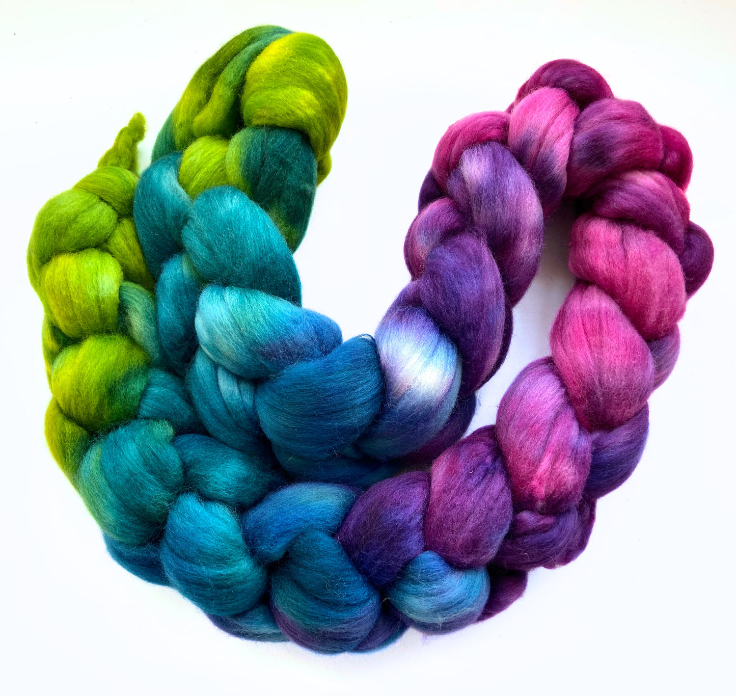 Temptation MG - 4 oz hand painted wool combed top, roving, spinning fiber, handspinning, felting, mirrored gradient