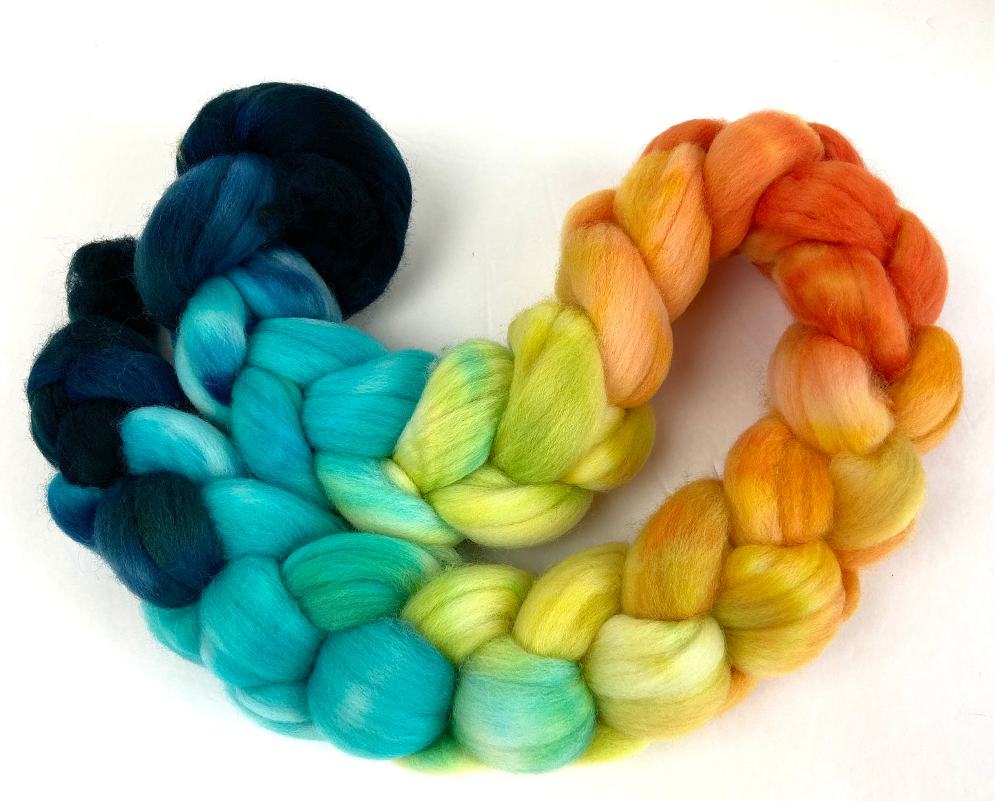 Ironic Grooves MG - 4 oz hand painted wool combed top, roving, spinning fiber, handspinning, felting