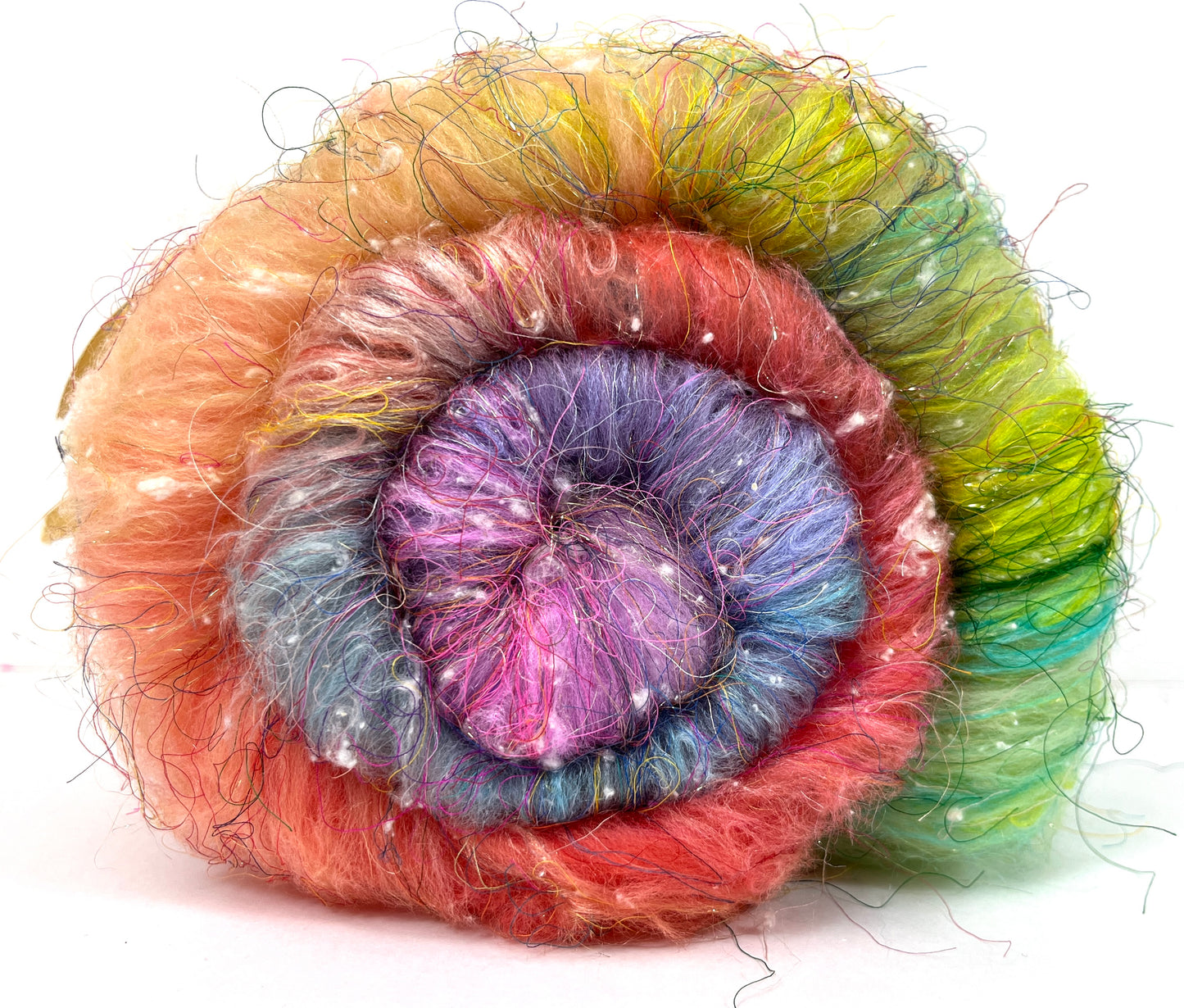 Day’s End Batt 0111-02C, 2.7 oz, Falkland Merino wool, silk, spinning fiber, felting wool, weaving fiber