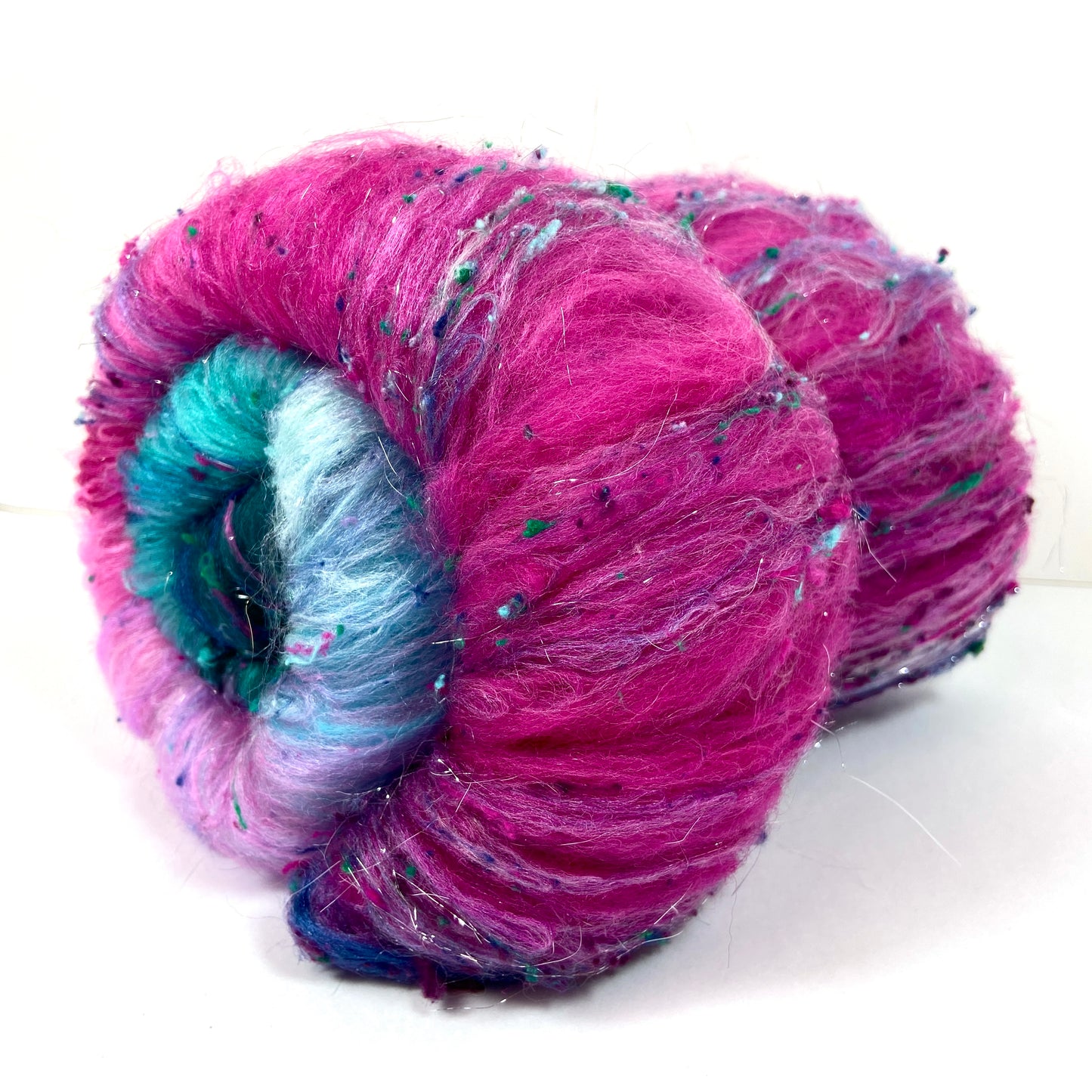 Bijou Batt 1202-04- 2.8 oz Polwarth wool, silk, noils, spinning fiber, handspinning, nuno, felting wool, weaving