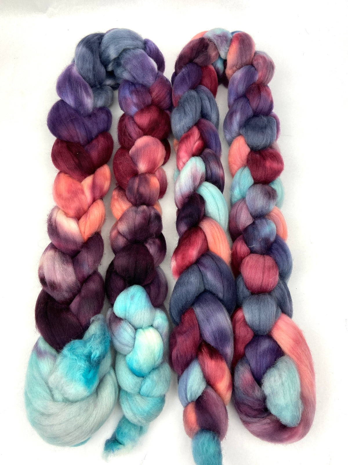 Nebula SC - 4 oz hand painted wool combed top, roving, spinning fiber, handspinning, felting