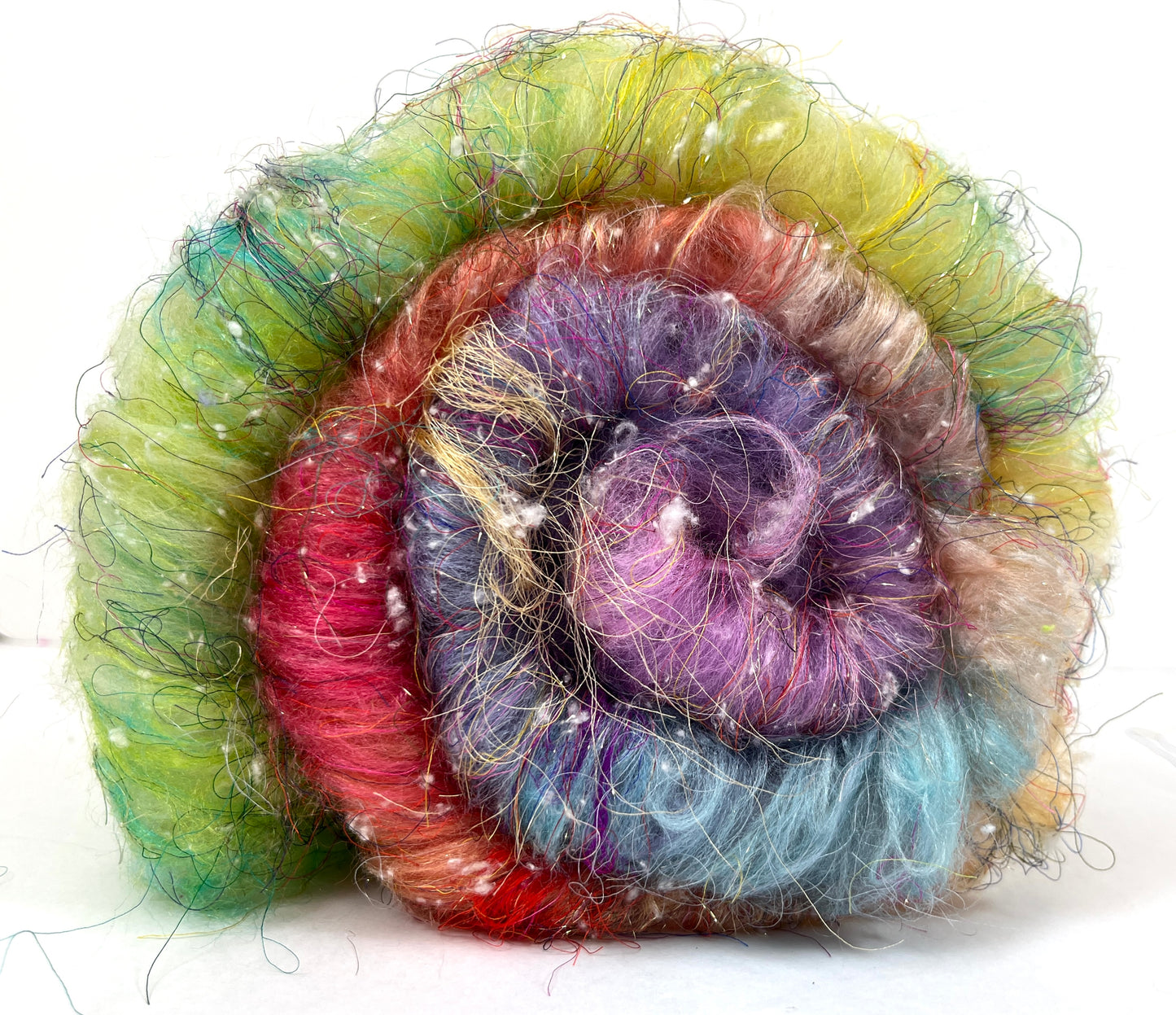 Day’s End Batt 0111-02B, 2.8 oz, Falkland Merino wool, silk, spinning fiber, felting wool, weaving fiber