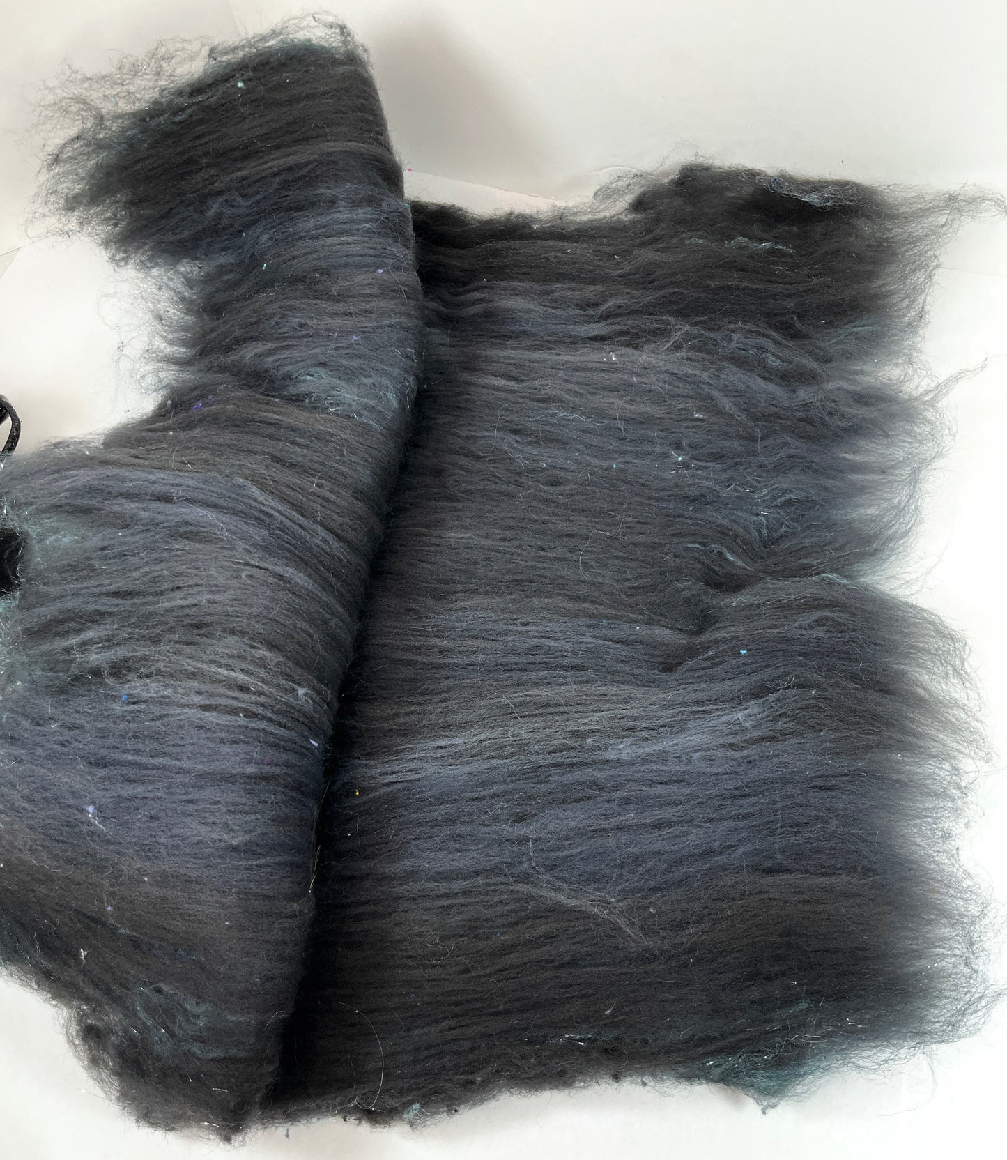 Reserve Batt for Krys- 0129-01 - 2.8 oz Targhee wool, silk, noils, spinning fiber, drumcarded, handspinning, nuno, felting wool, weaving