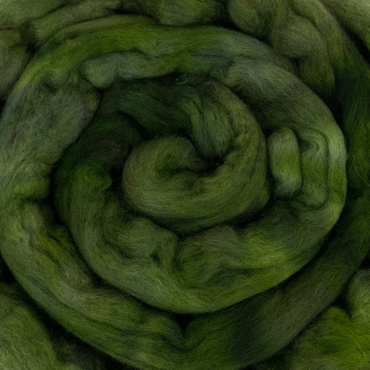 Hunter Green - 2 oz hand dyed semisolid wool combed top