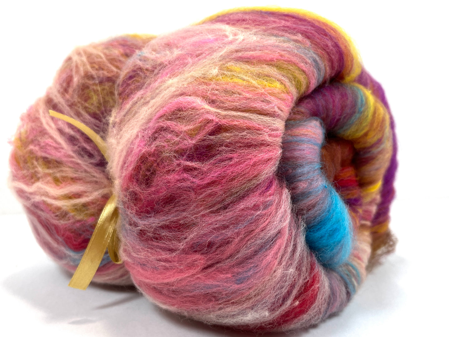 Crayon Box Batt 0804-01 - 4 oz Soft wool, NO SPARKLE, gradient style, spinning fiber, drumcarded, handspinning, nuno, felting wool