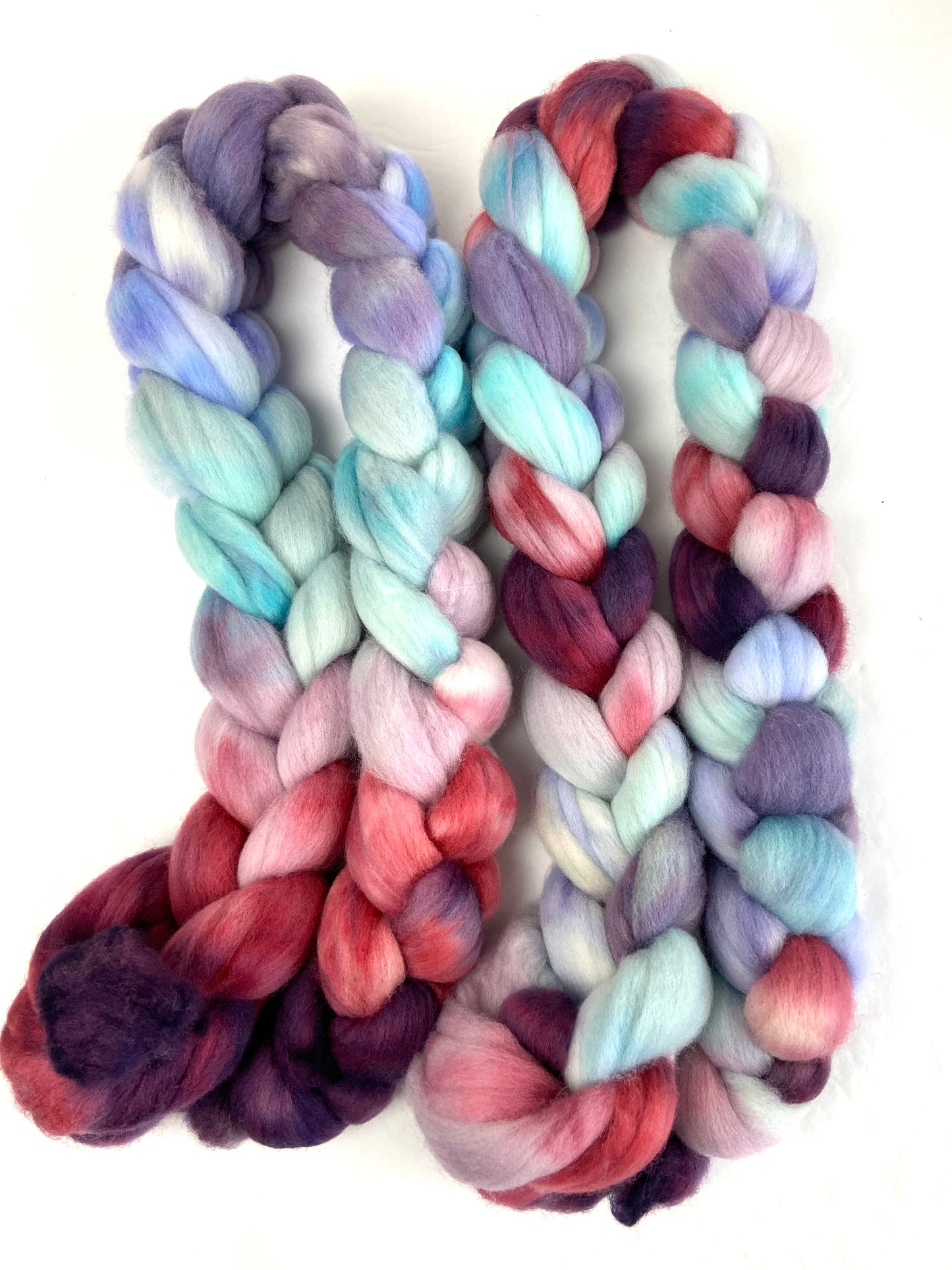 Sleeping Beauty SC - 4 oz hand painted wool combed top, roving, spinning fiber, handspinning, felting