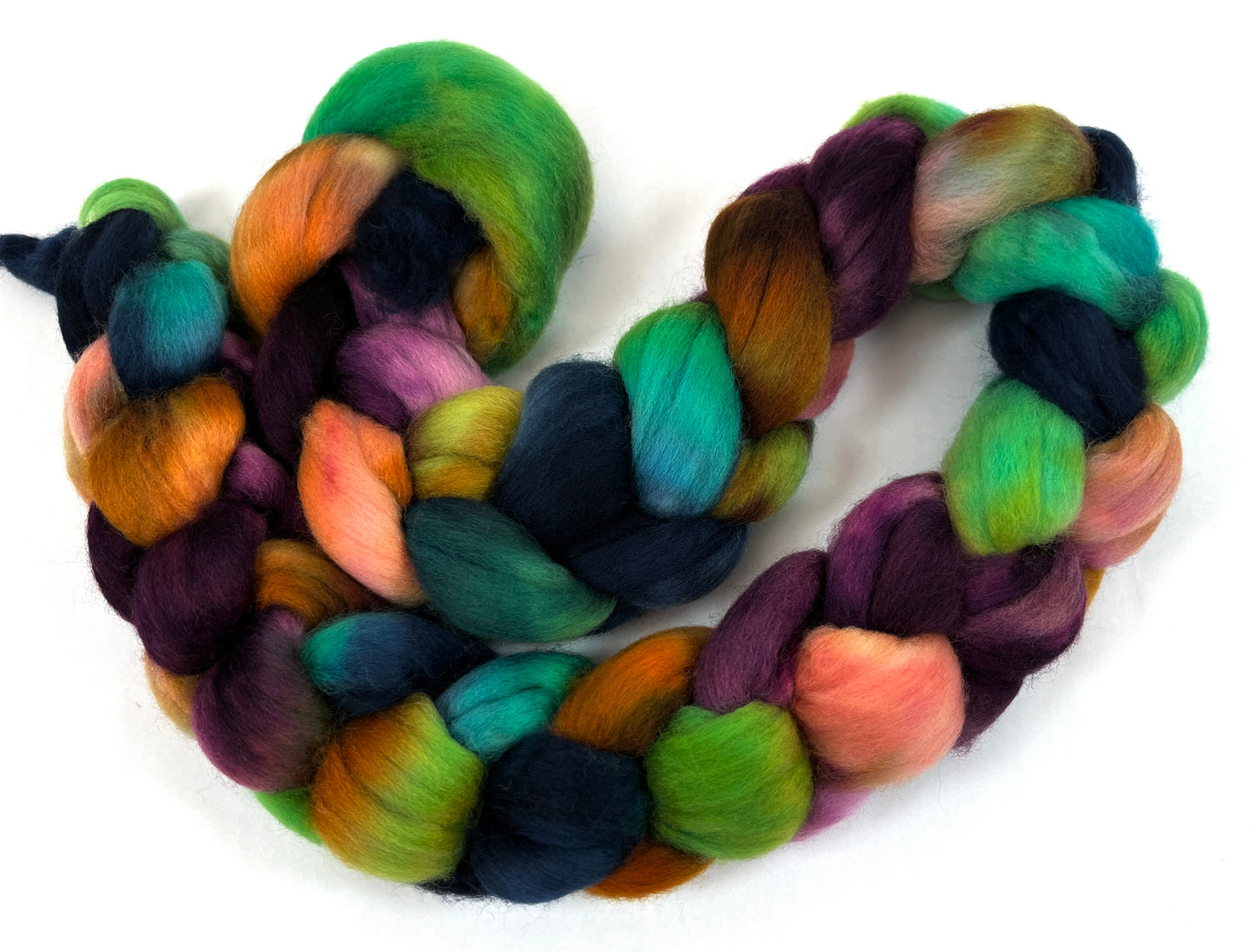 Reverie SC - 4 oz hand painted wool combed top, roving, spinning fiber, handspinning, felting