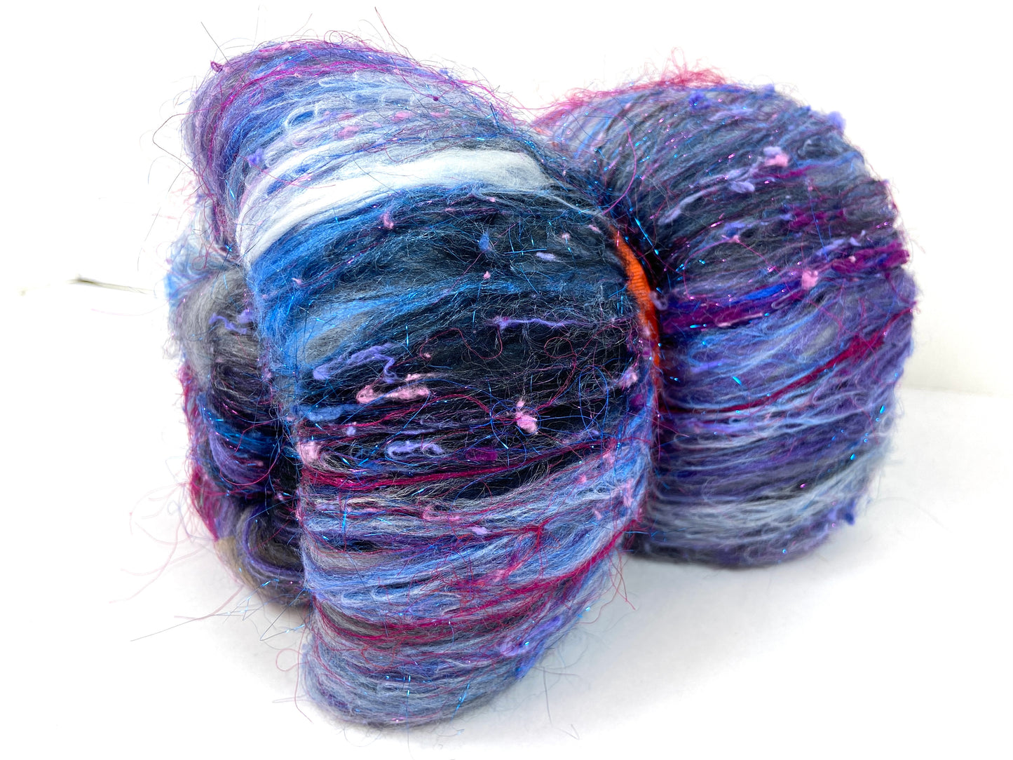 Luxe Batt 1004-05 - 3.3 oz Falkland Merino wool, silk, noils, spinning fiber, handspinning, nuno, felting, weaving, spindle
