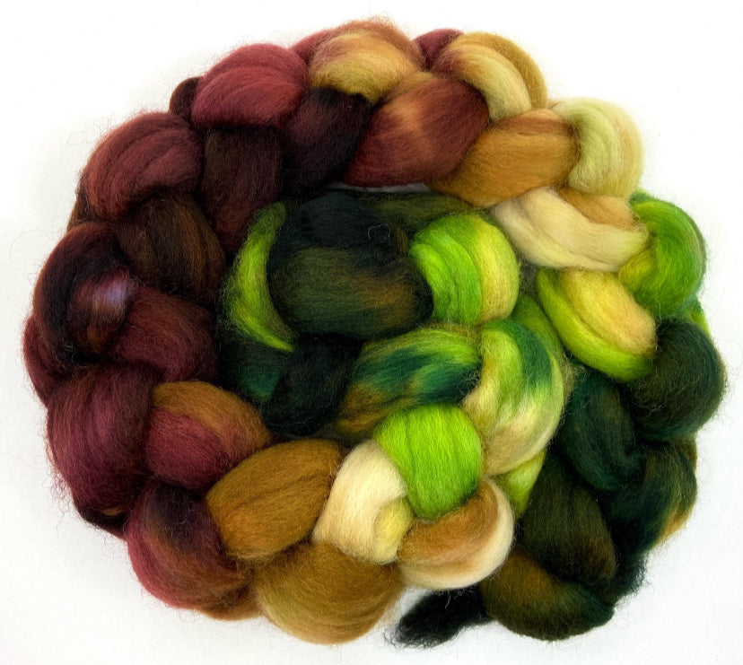 Arboreal MG - 4 oz Corriedale wool combed top, roving, spinning fiber, handspinning, felting, needle felting, weaving supplies