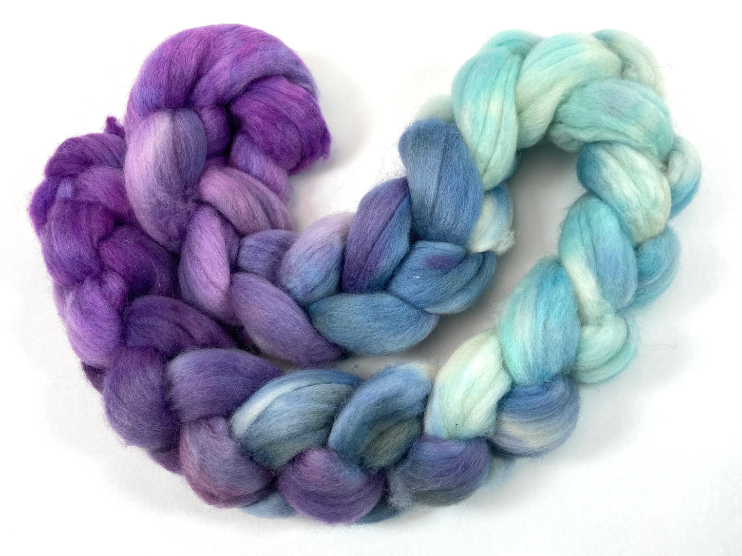 Frostberry MG - 4 oz hand painted wool combed top, roving, spinning fiber, handspinning, felting