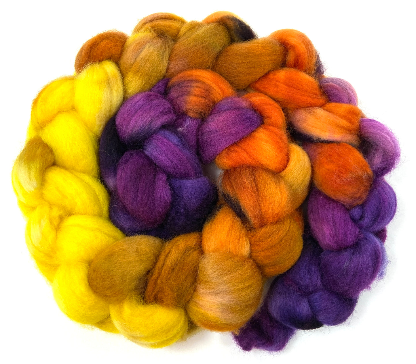 Troubadour MG - 4 oz hand painted wool combed top, roving, spinning fiber, handspinning, felting