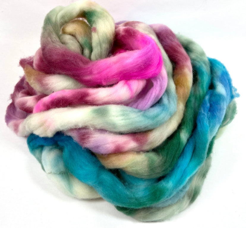 Superwash Merino Skinny Sliver- roving, spinning fiber, hand spinning, sock yarn, baby yarn, 0624-01